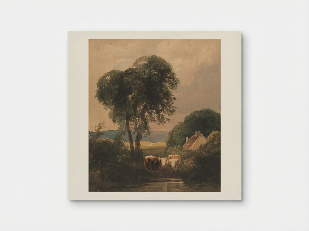 Welsh Landscape with Cattle - Peter De Wint - Poster