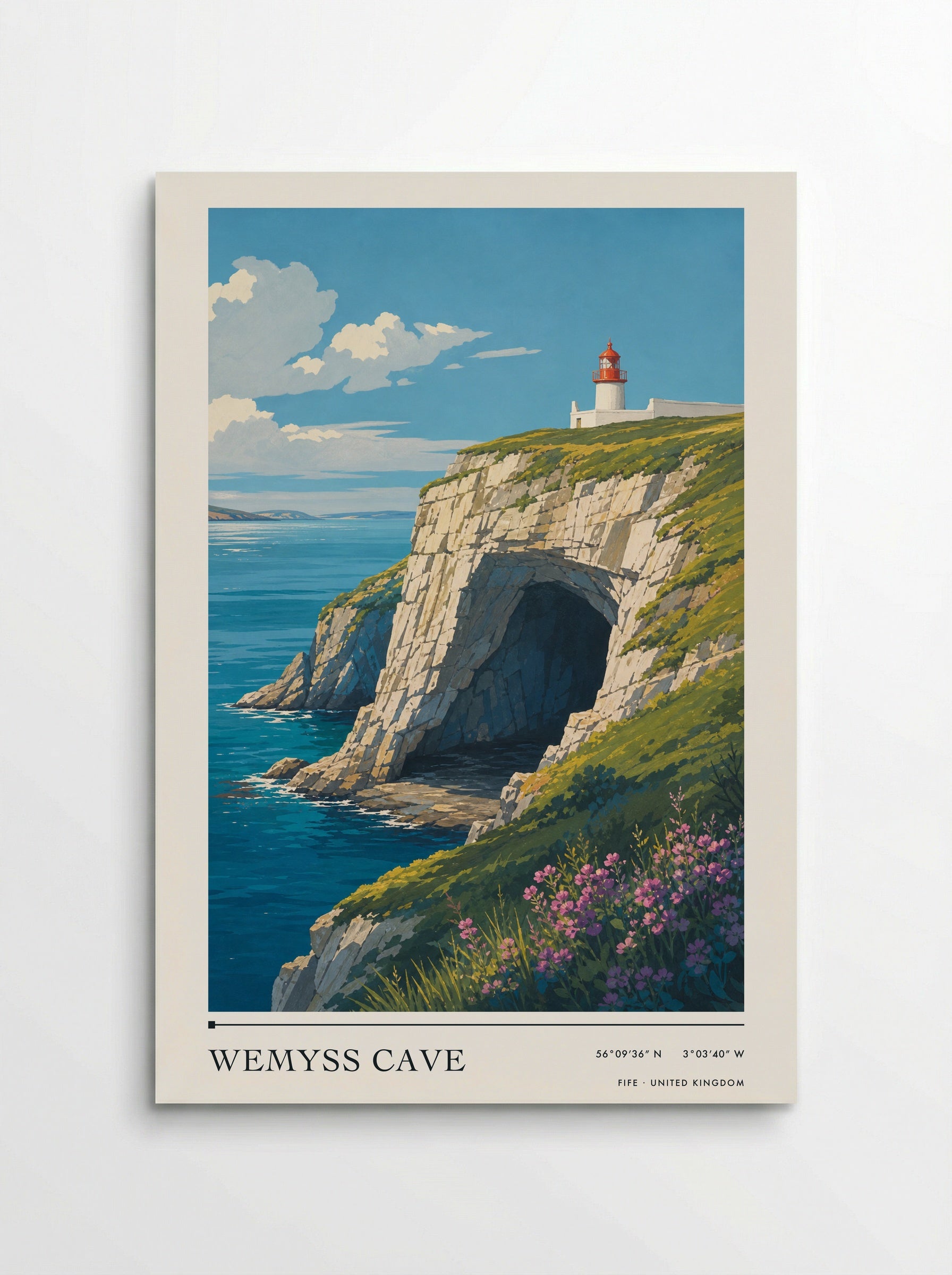 Wemyss Cave Fife United Kingdom Travel Poster - Poster