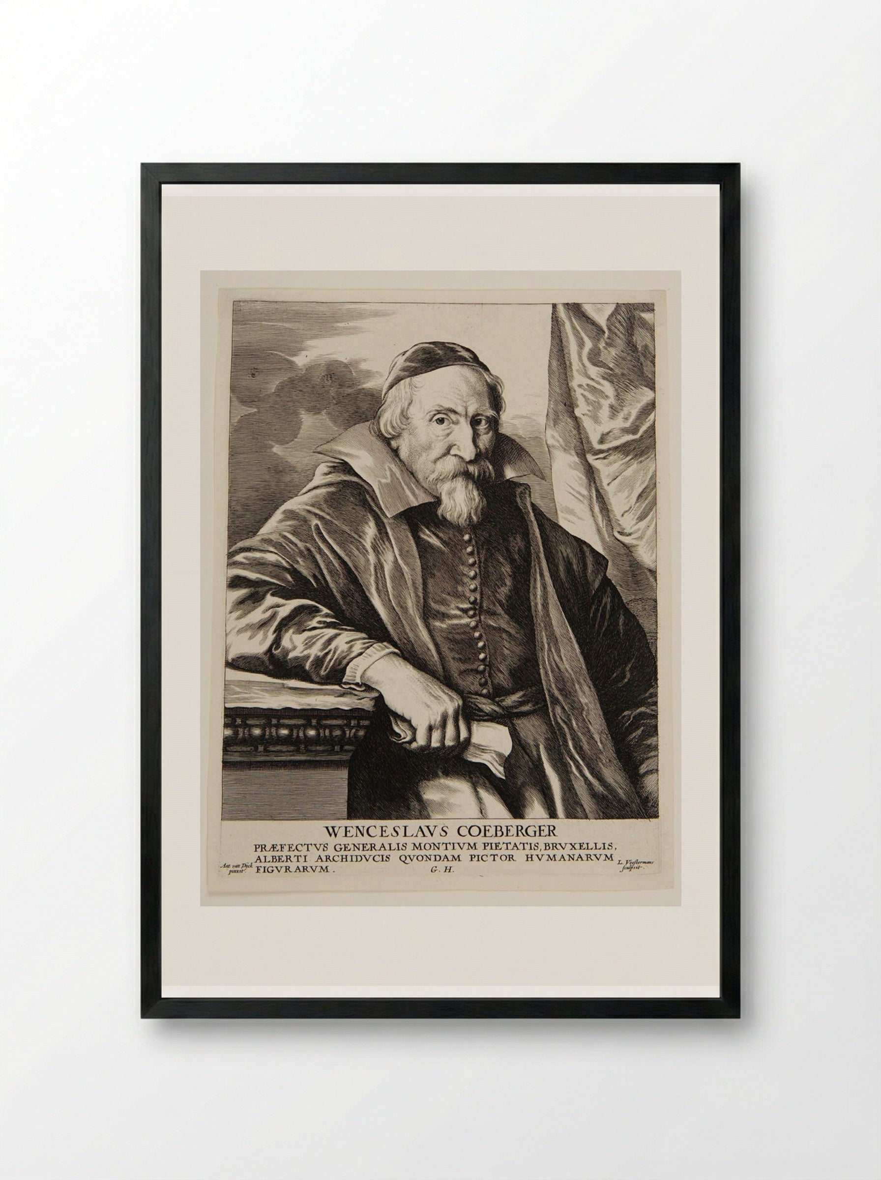 Wenceslas Coeberger - Lucas Vorsterman I - Framed Print Black