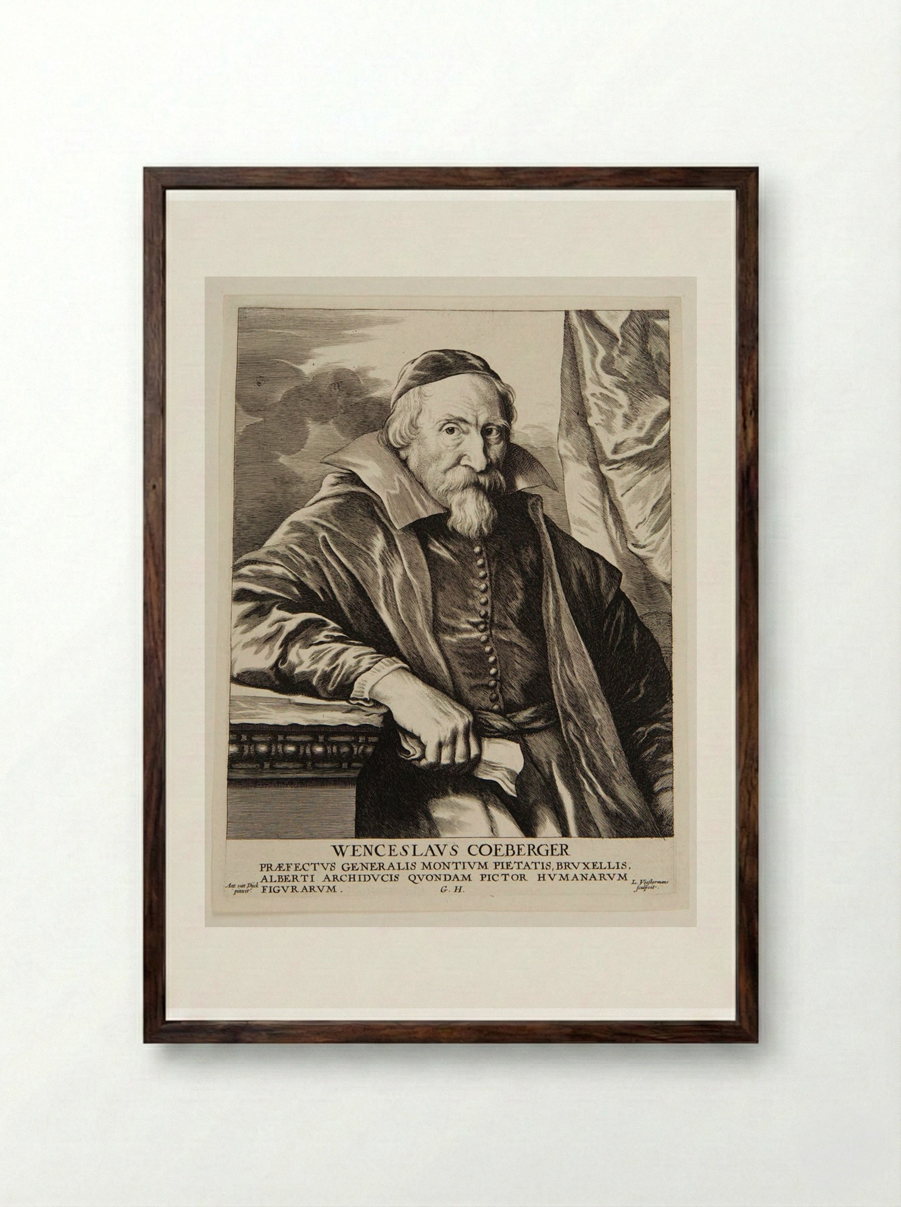 Wenceslas Coeberger - Lucas Vorsterman I - Framed Print Dark Wood