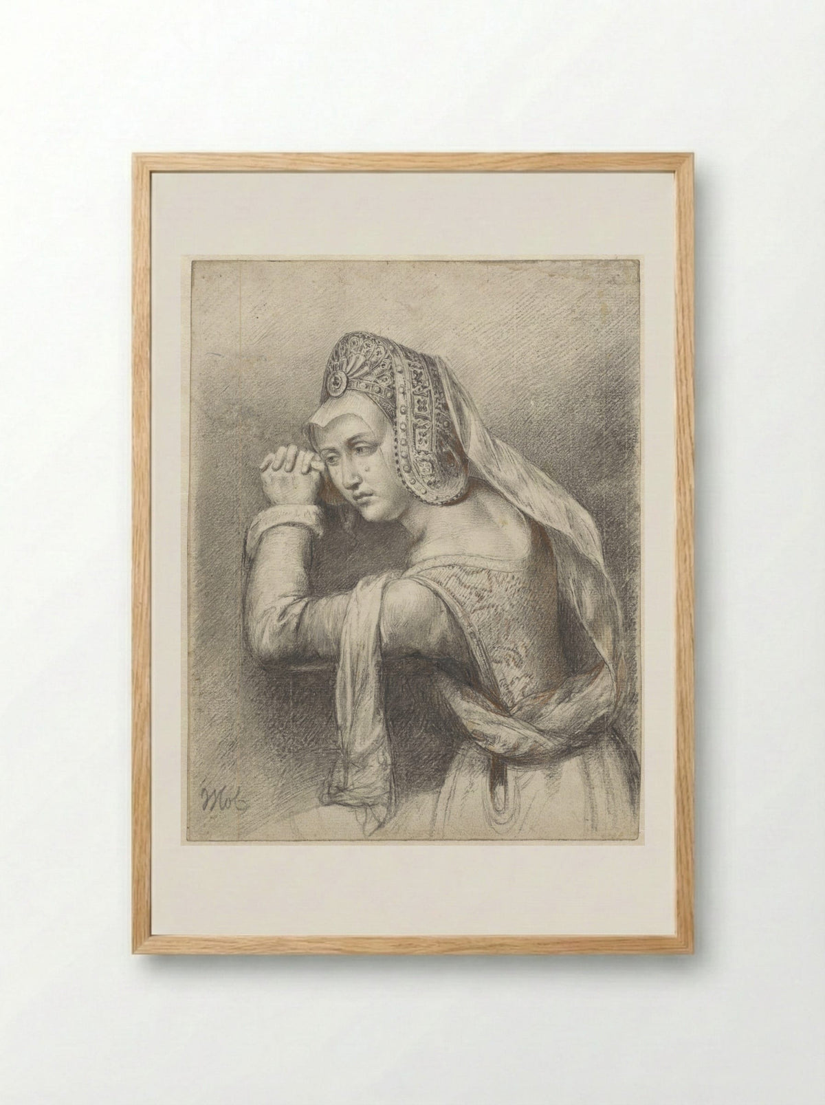 Wenende Maria Magdalena - Woutherus Mol - Framed Print Wood