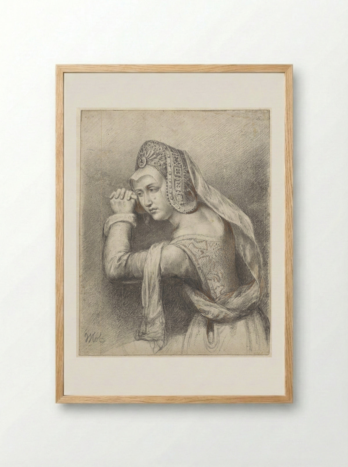 Wenende Maria Magdalena - Woutherus Mol - Framed Print Wood