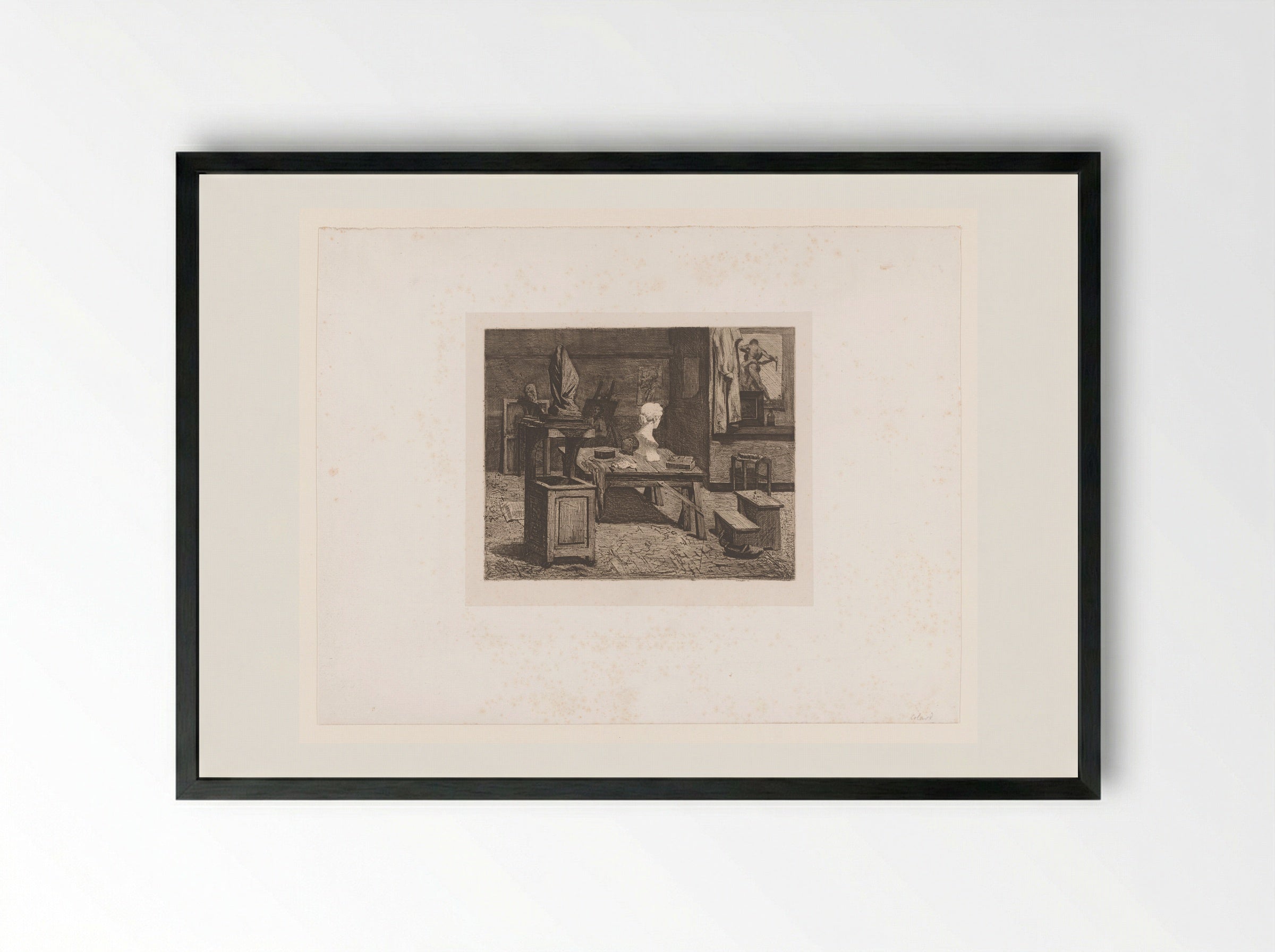 Werkplaats van Josué Dupon - Josué Dupon - Framed Print Black