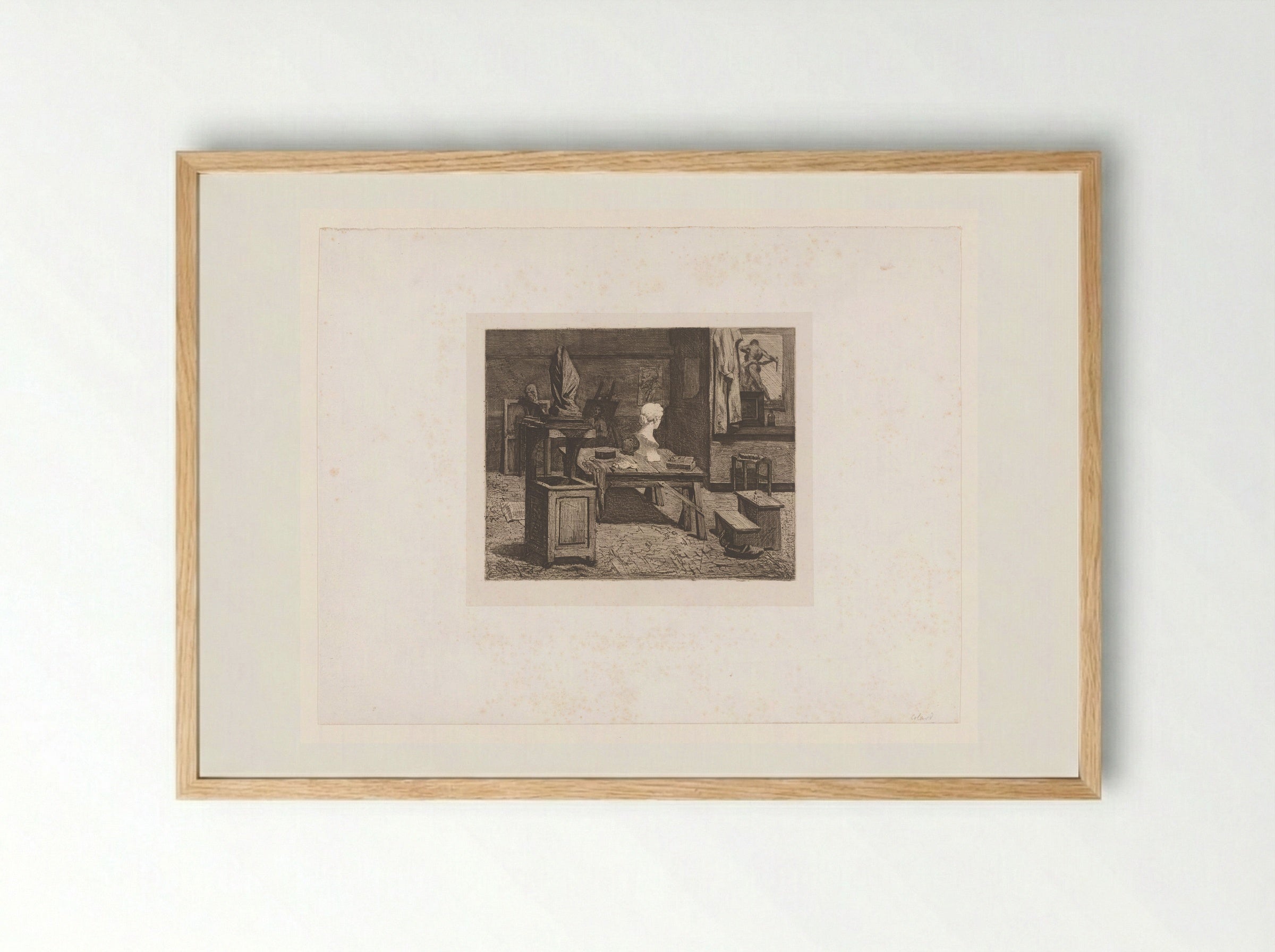 Werkplaats van Josué Dupon - Josué Dupon - Framed Print Wood
