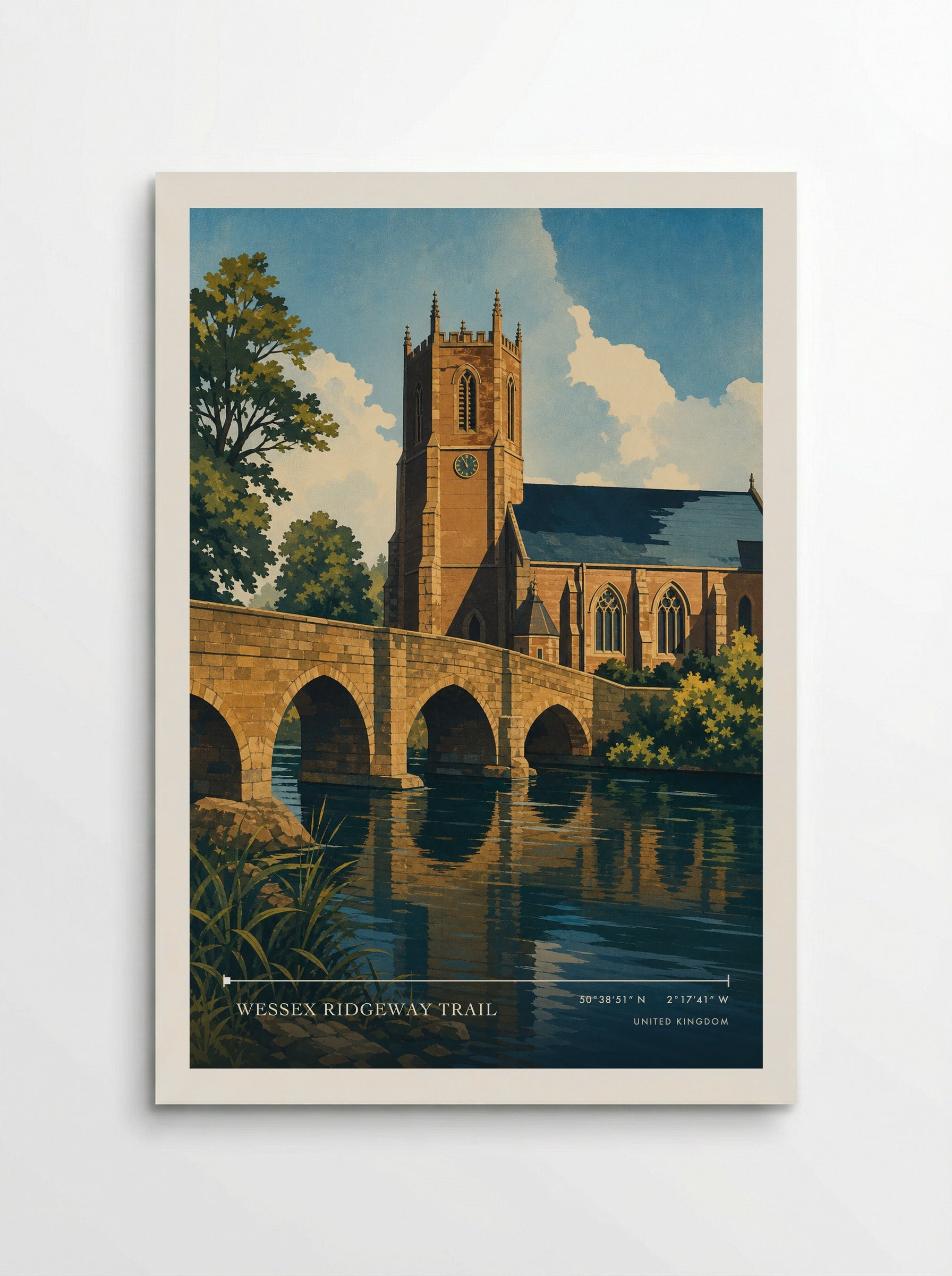 Wessex Ridgeway Trail United Kingdom Travel Poster - Poster