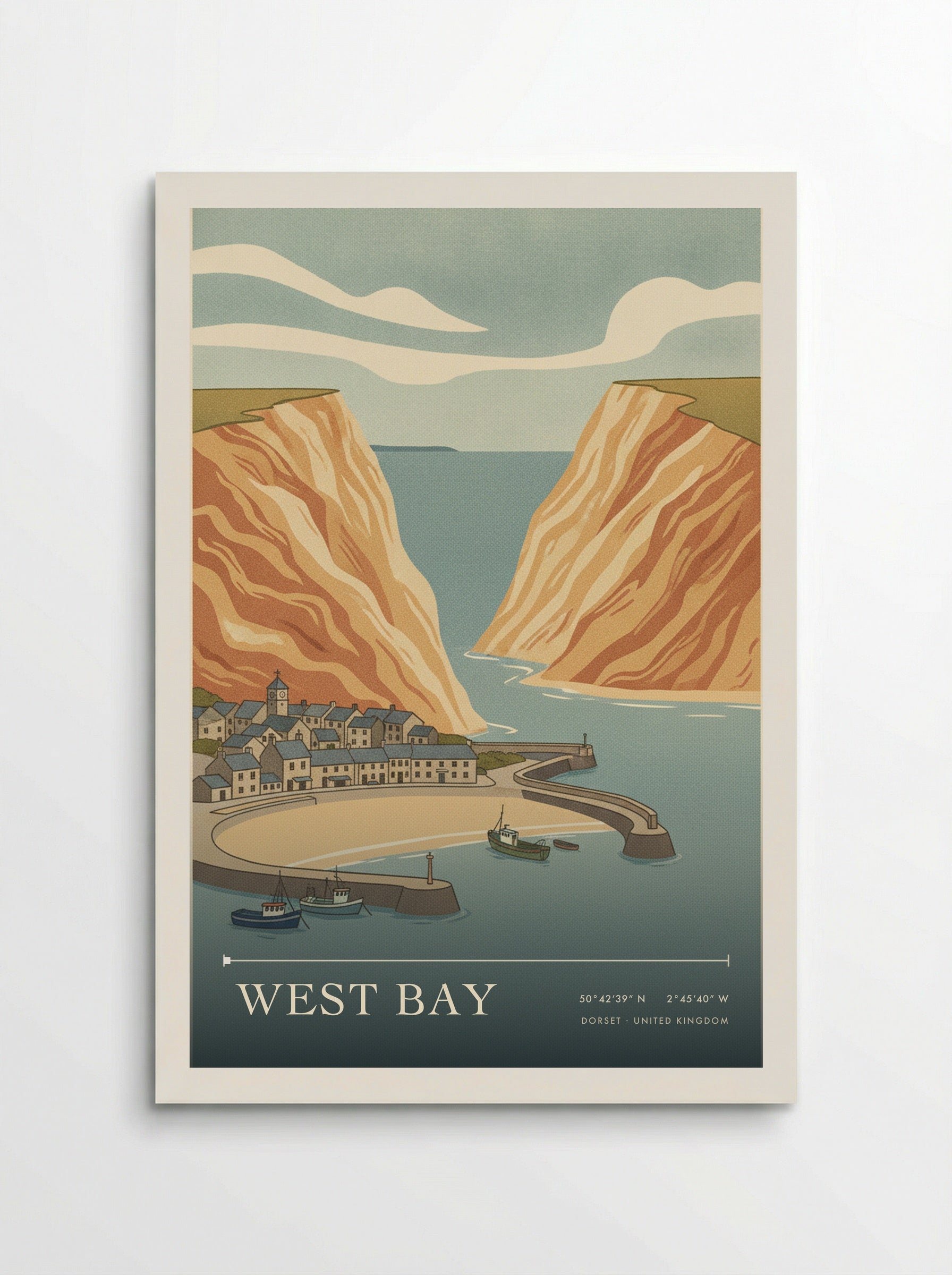 West Bay Dorset United Kingdom Travel Poster - Poster