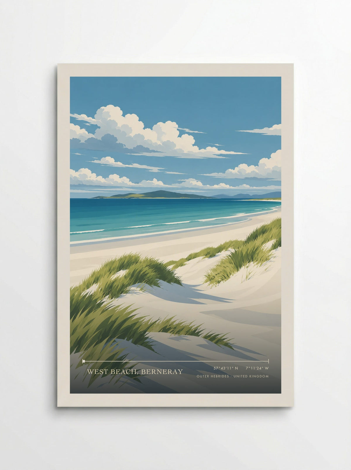 West Beach, Berneray, Outer Hebrides | Travel Poster - Poster