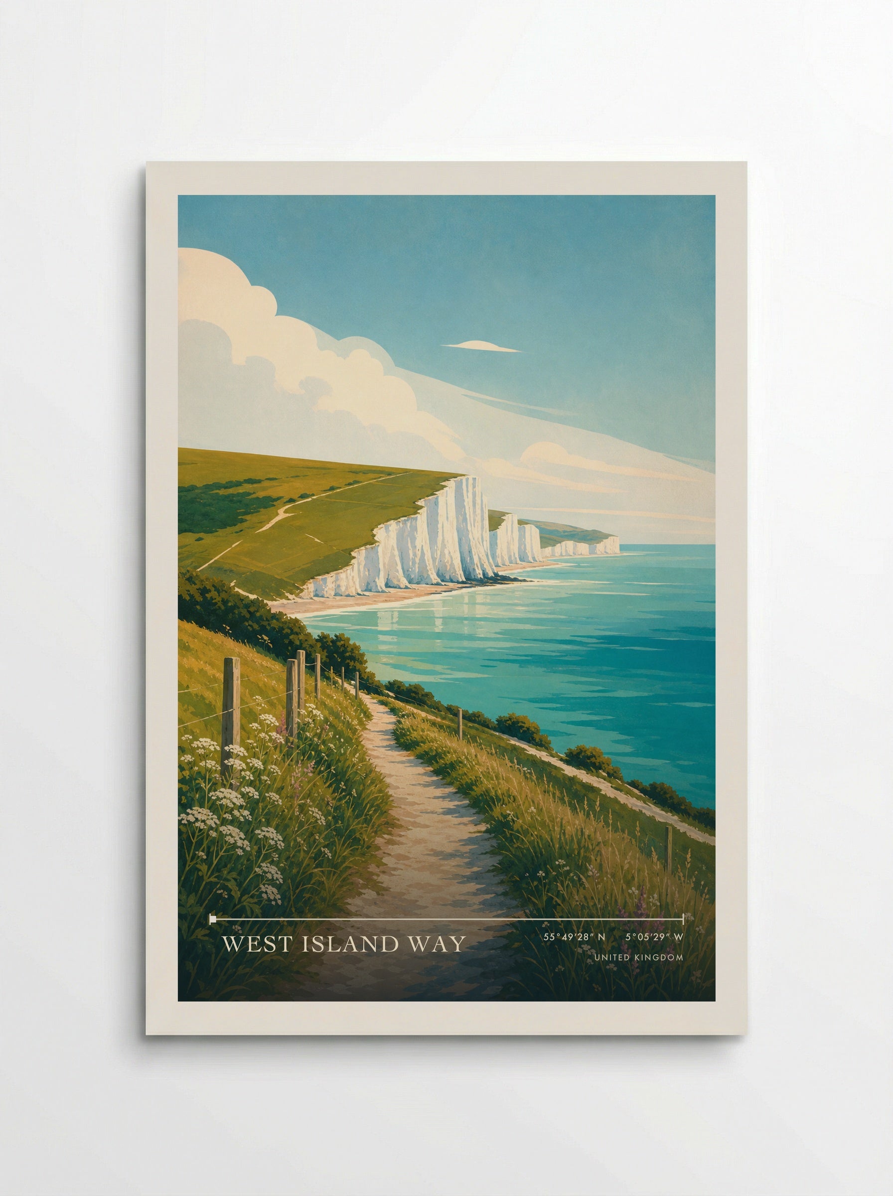 West Island Way United Kingdom Travel Poster - Poster