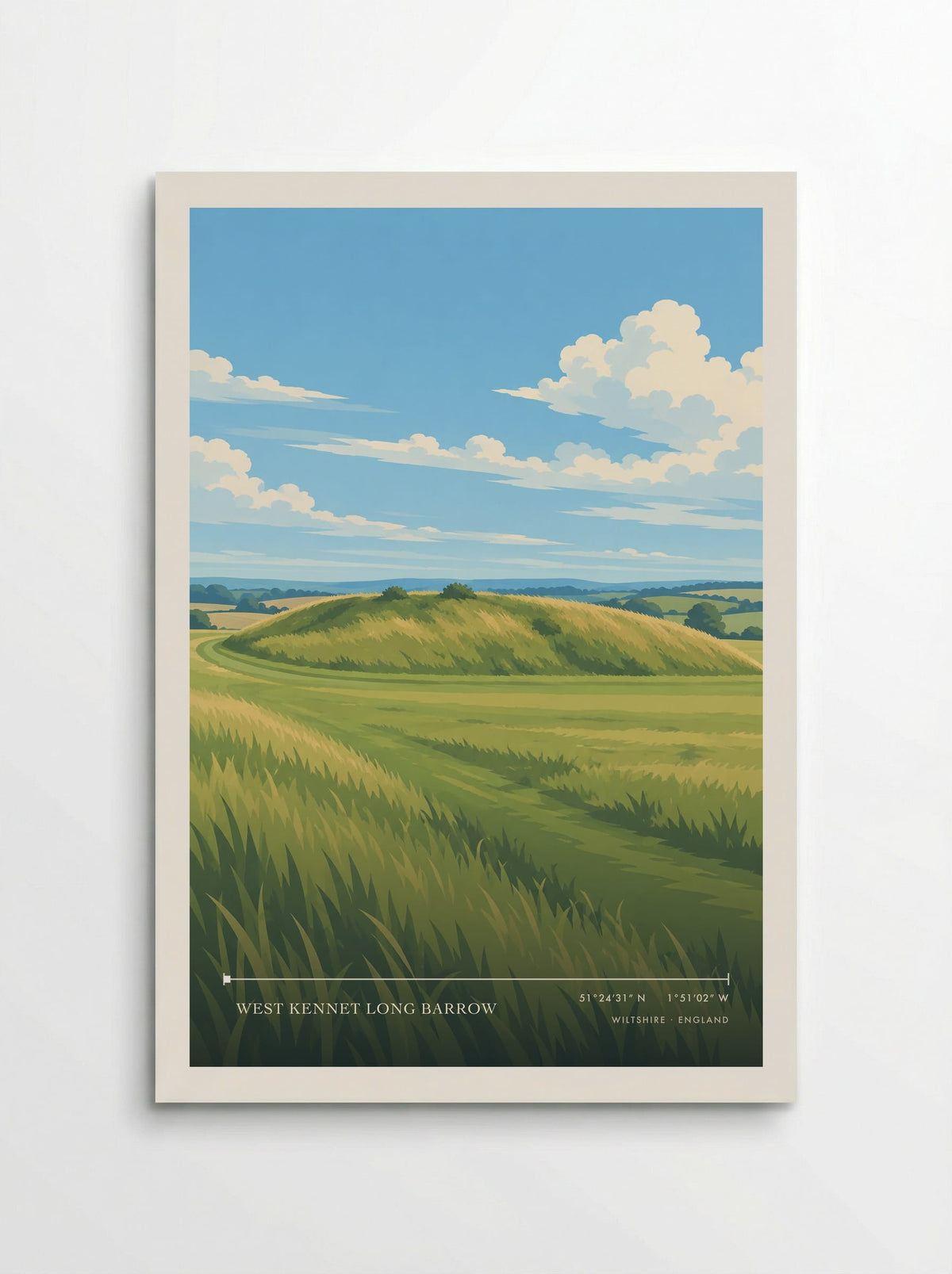 West Kennet Long Barrow, Wiltshire | Travel Poster - Poster