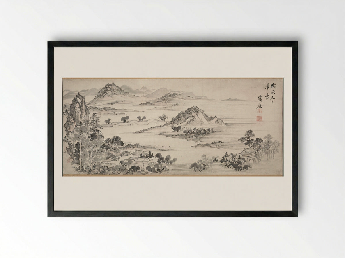 West Lake - Ike Taiga - Framed Print Black