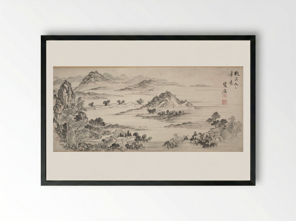 West Lake - Ike Taiga - Framed Print Black