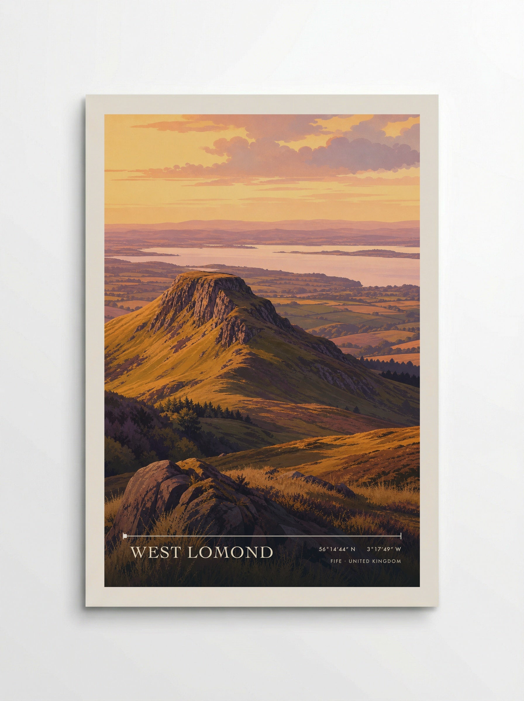 West Lomond Fife United Kingdom Travel Poster - Poster