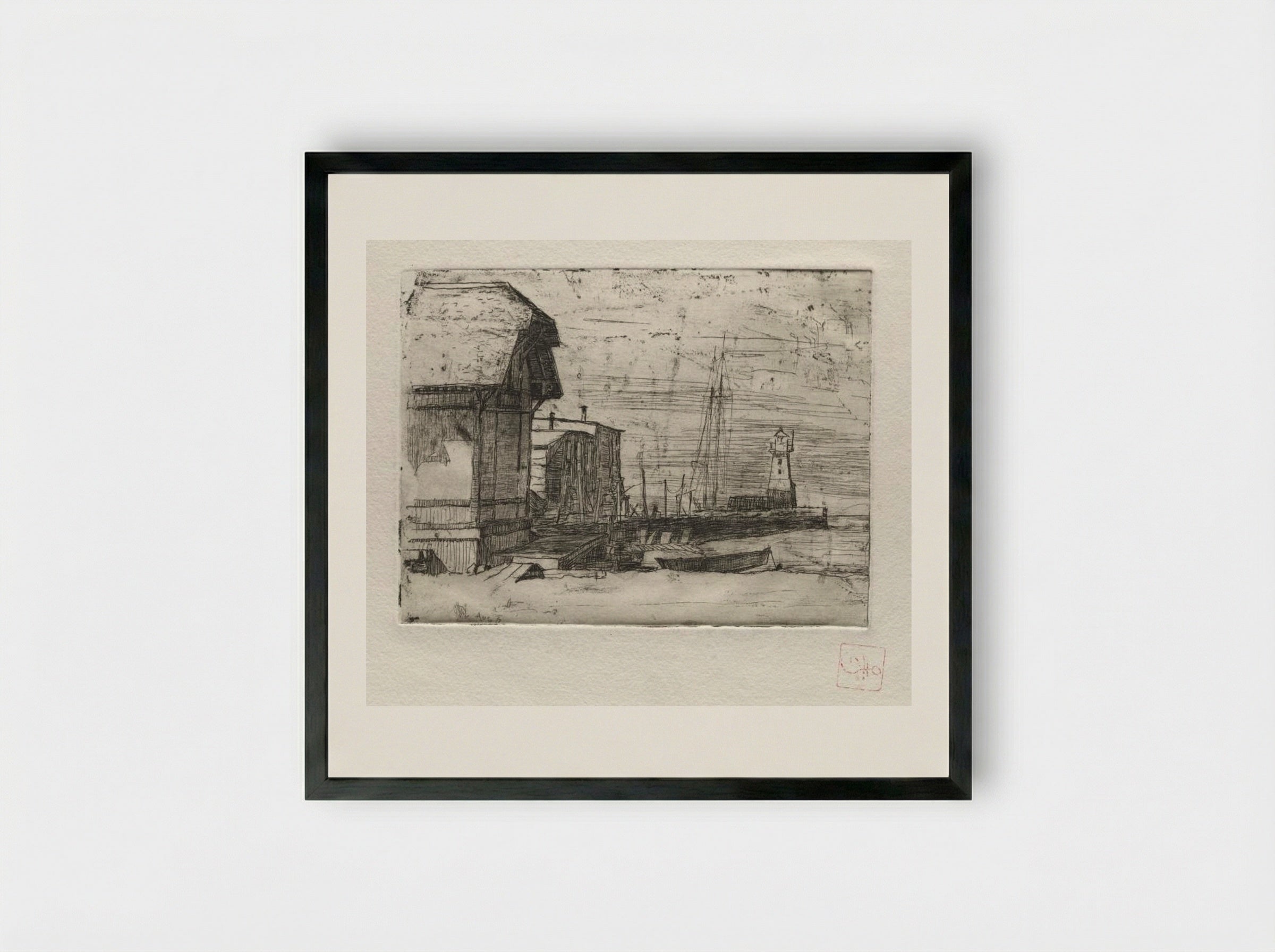 West Pier - Otto H. Bacher - Framed Print Black