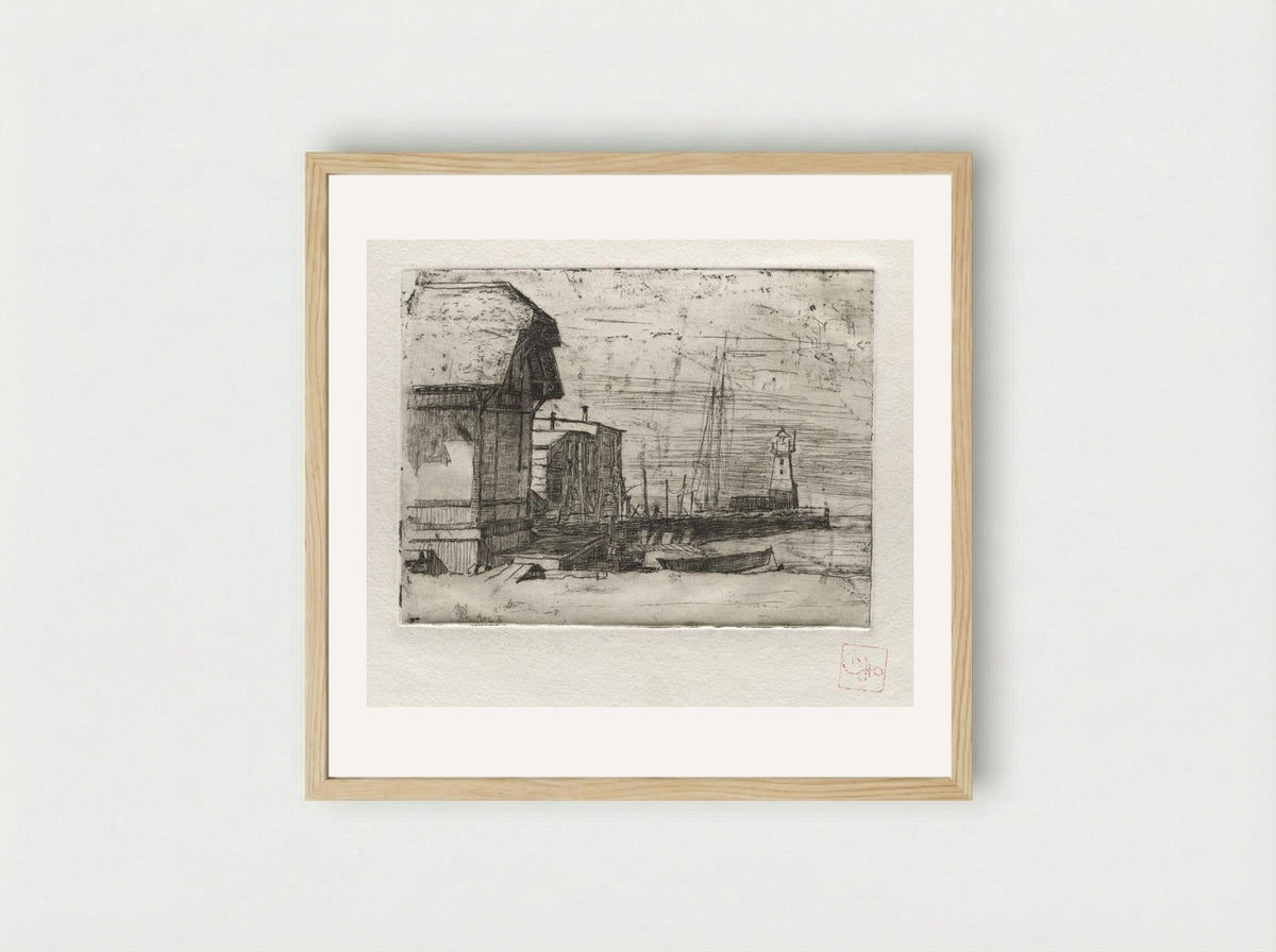 West Pier - Otto H. Bacher - Framed Print Wood