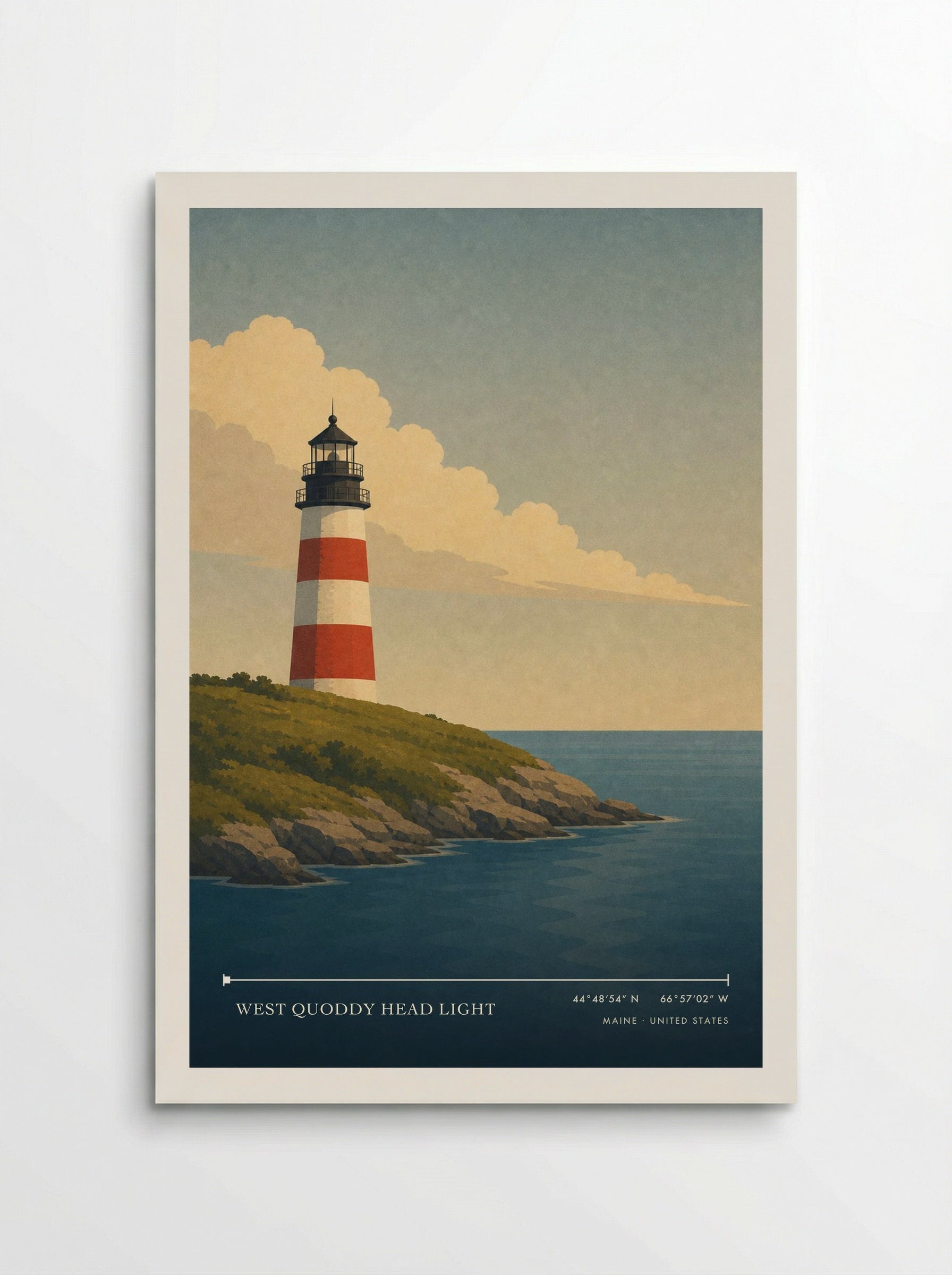 West Quoddy Head Light Travel Poster Artwork - Poster