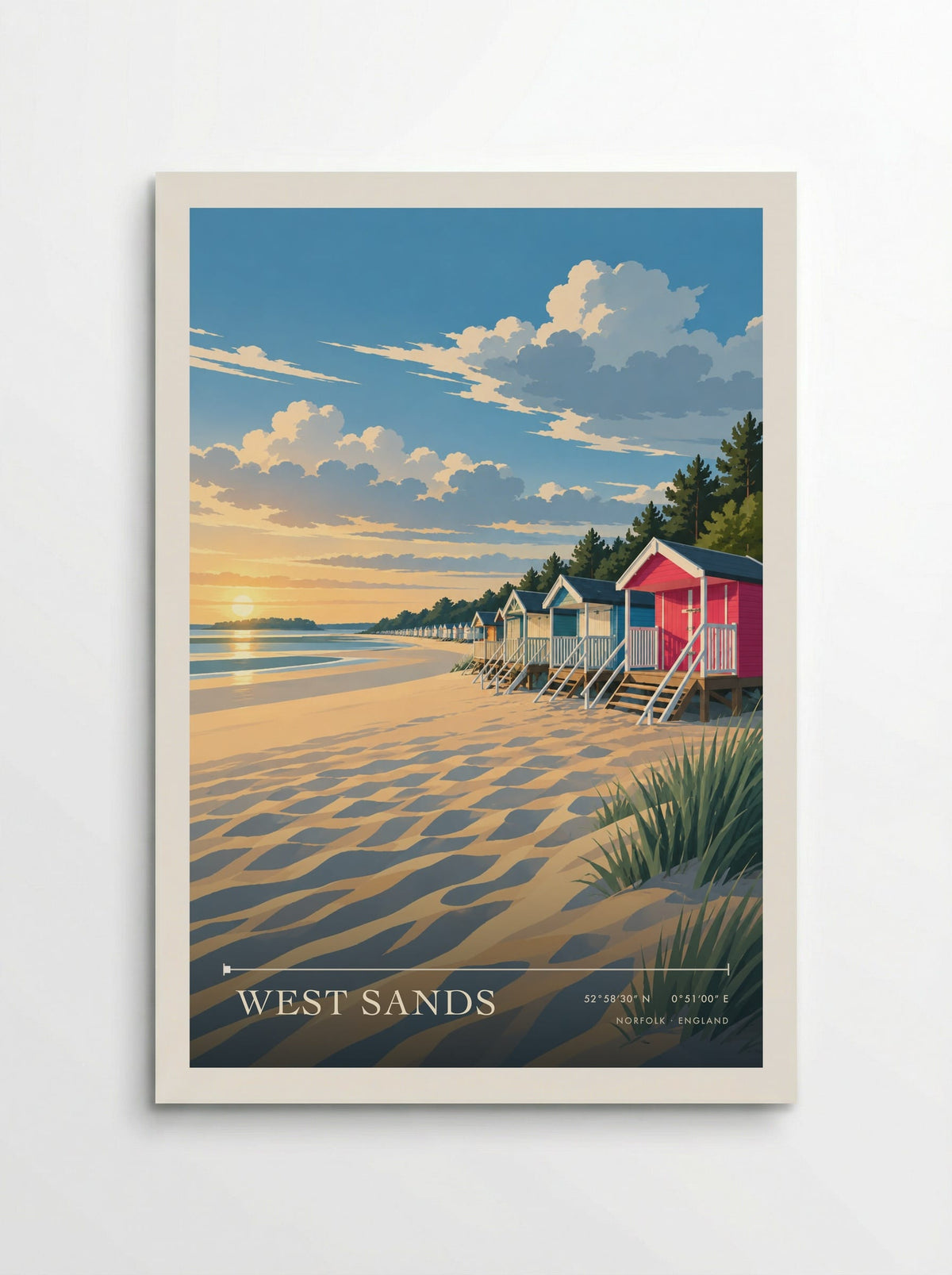 West Sands, Norfolk | Travel Poster - Poster