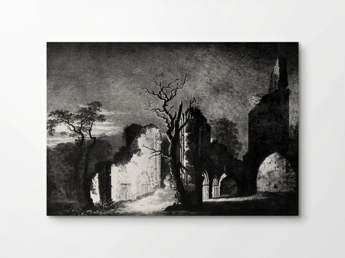 West facade of the ruins of Eldena - Caspar David Friedrich - Poster