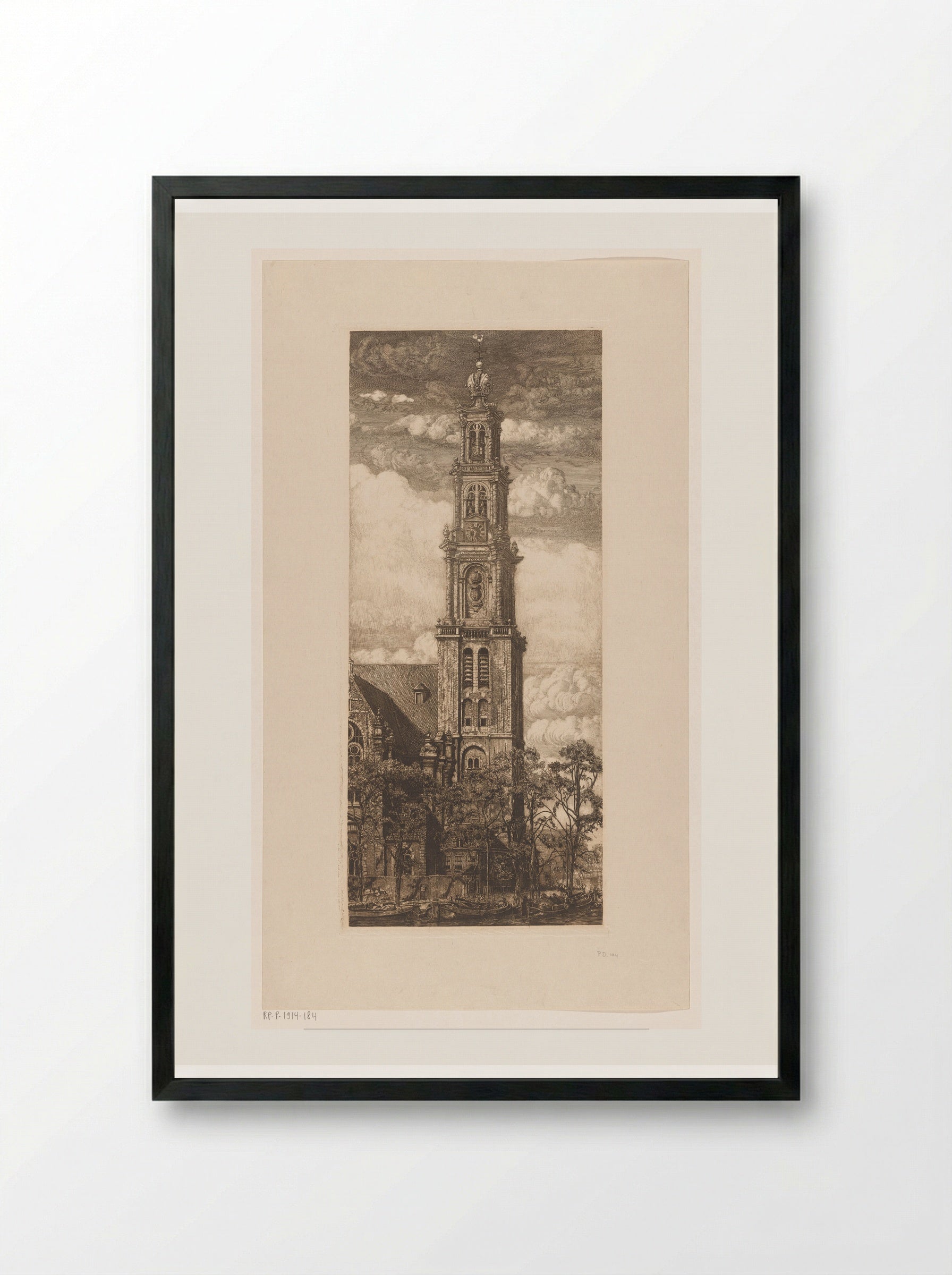 Westertoren in Amsterdam - Pieter Dupont - Framed Print Black