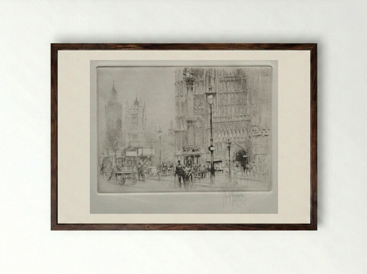 Westminster Abbey - William Walcot - Framed Print Dark Wood