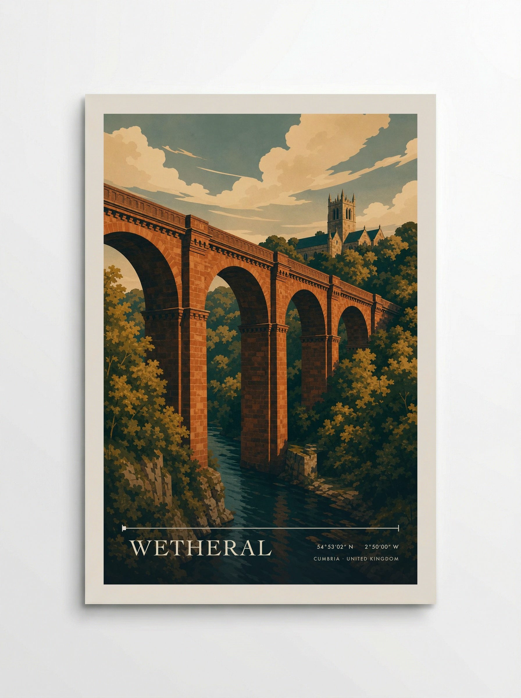 Wetheral Cumbria United Kingdom Travel Poster - Poster