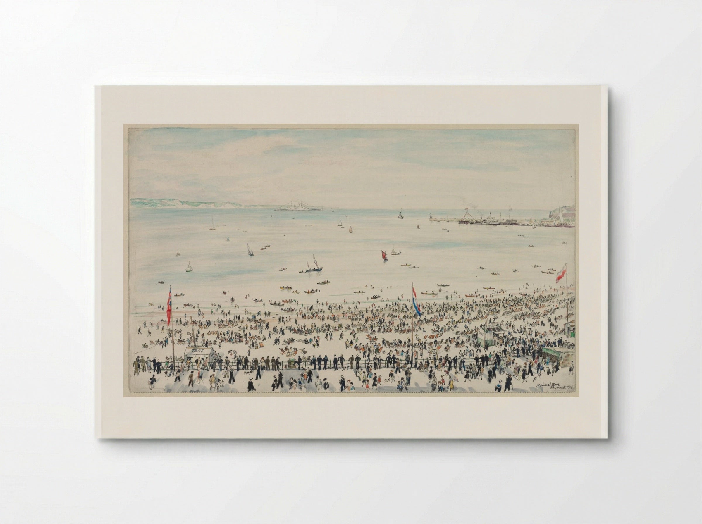 Weymouth Bay, Victory Day Celebrations - Muirhead Bone - Poster