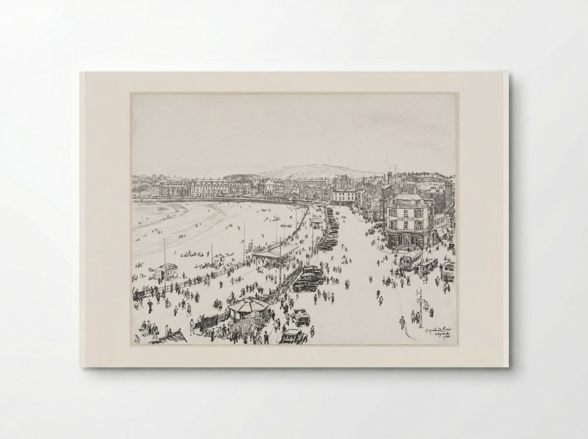 Weymouth and Distant Portland - Muirhead Bone - Poster