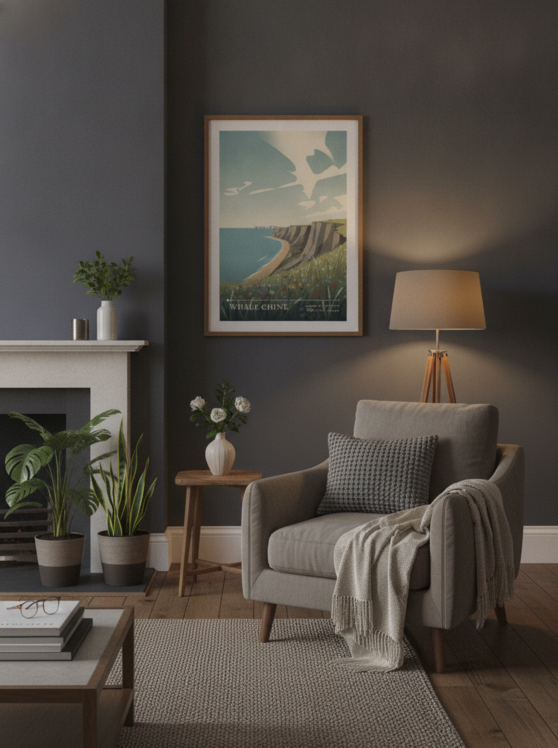 Whale Chine Isle of Wight England Travel Poster - Lifestyle