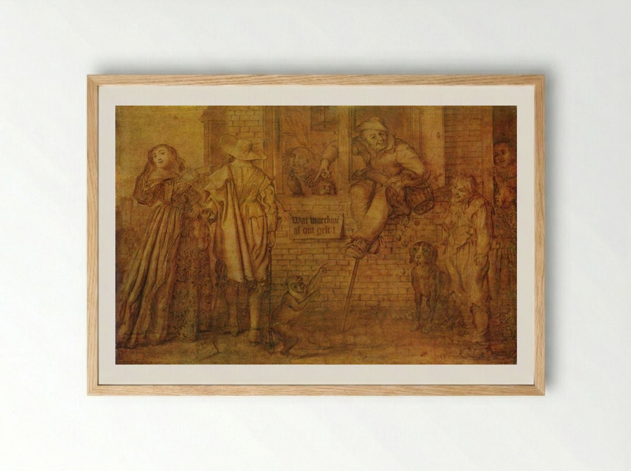 What Won't People Do for Money - Adriaen van de Venne - Framed Print Wood