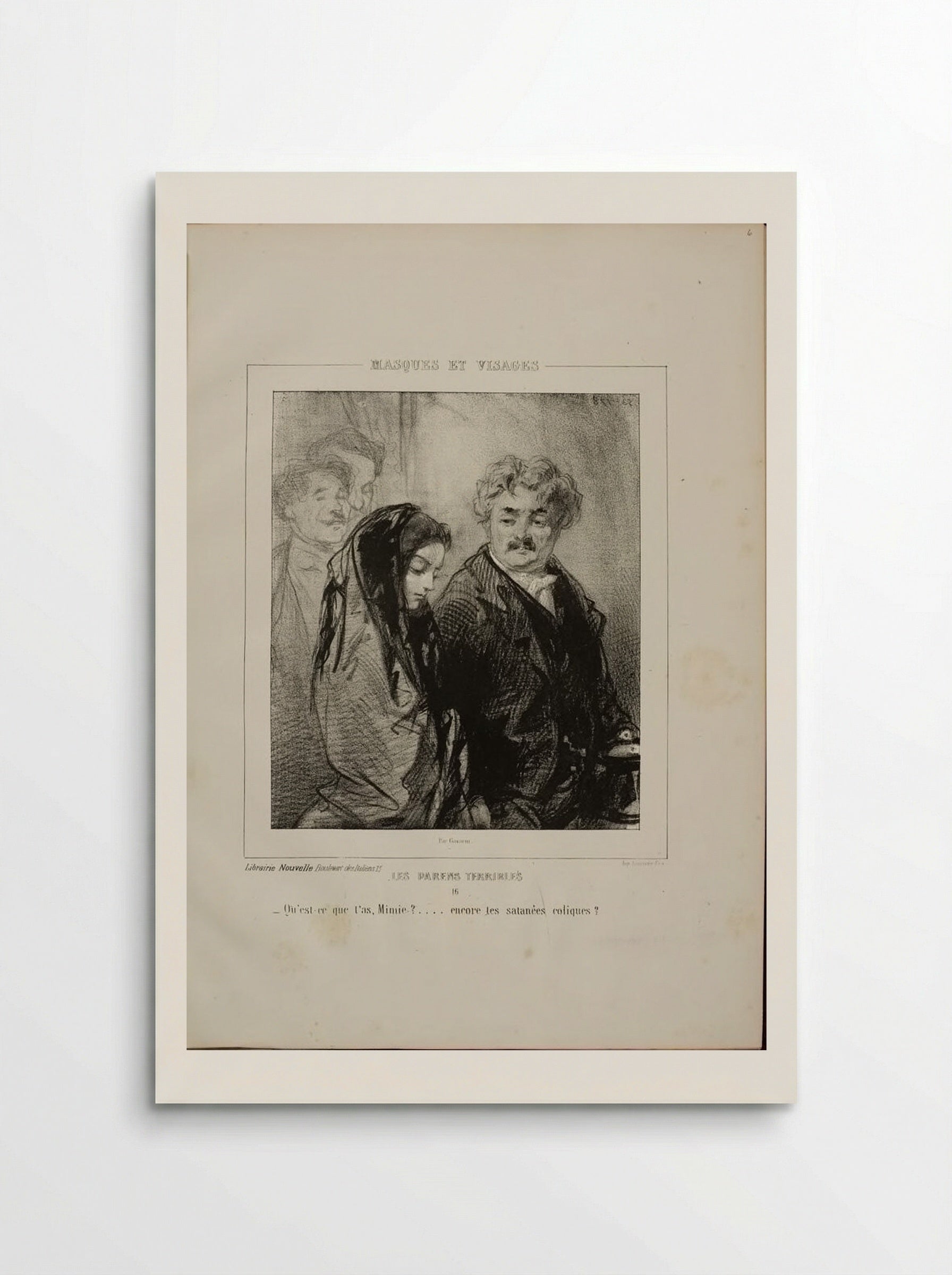 What's with you, Mimie? The damned colic again? - Paul Gavarni - Poster