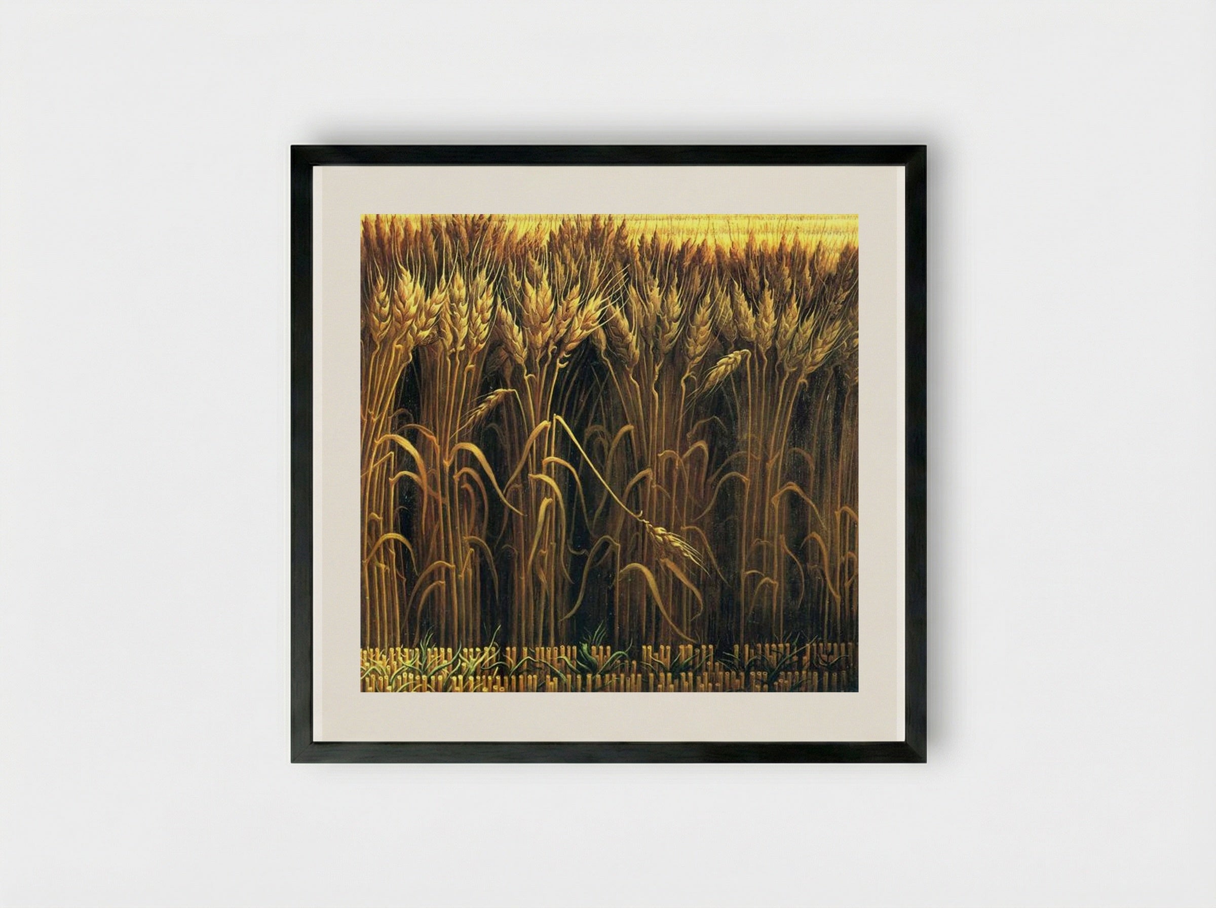Wheat - Thomas Hart Benton - Framed Print Black