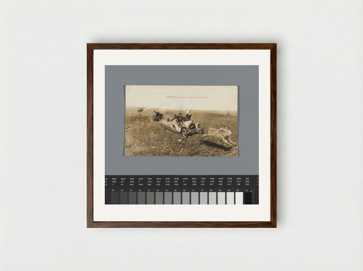 When we go after anything we get it - William H. Martin - Framed Print Dark Wood