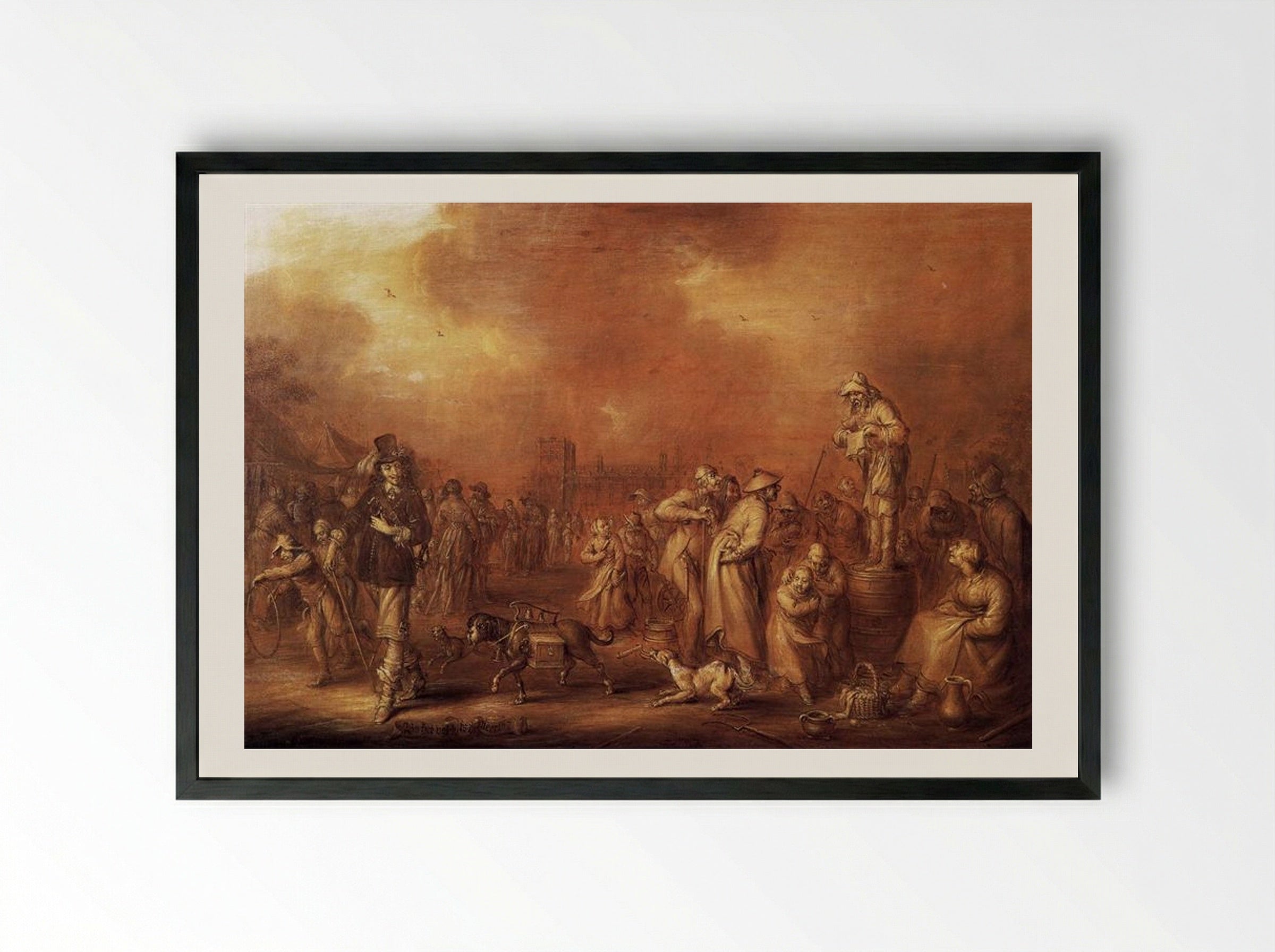 Where There are People Money May Be Made - Adriaen van de Venne - Framed Print Black