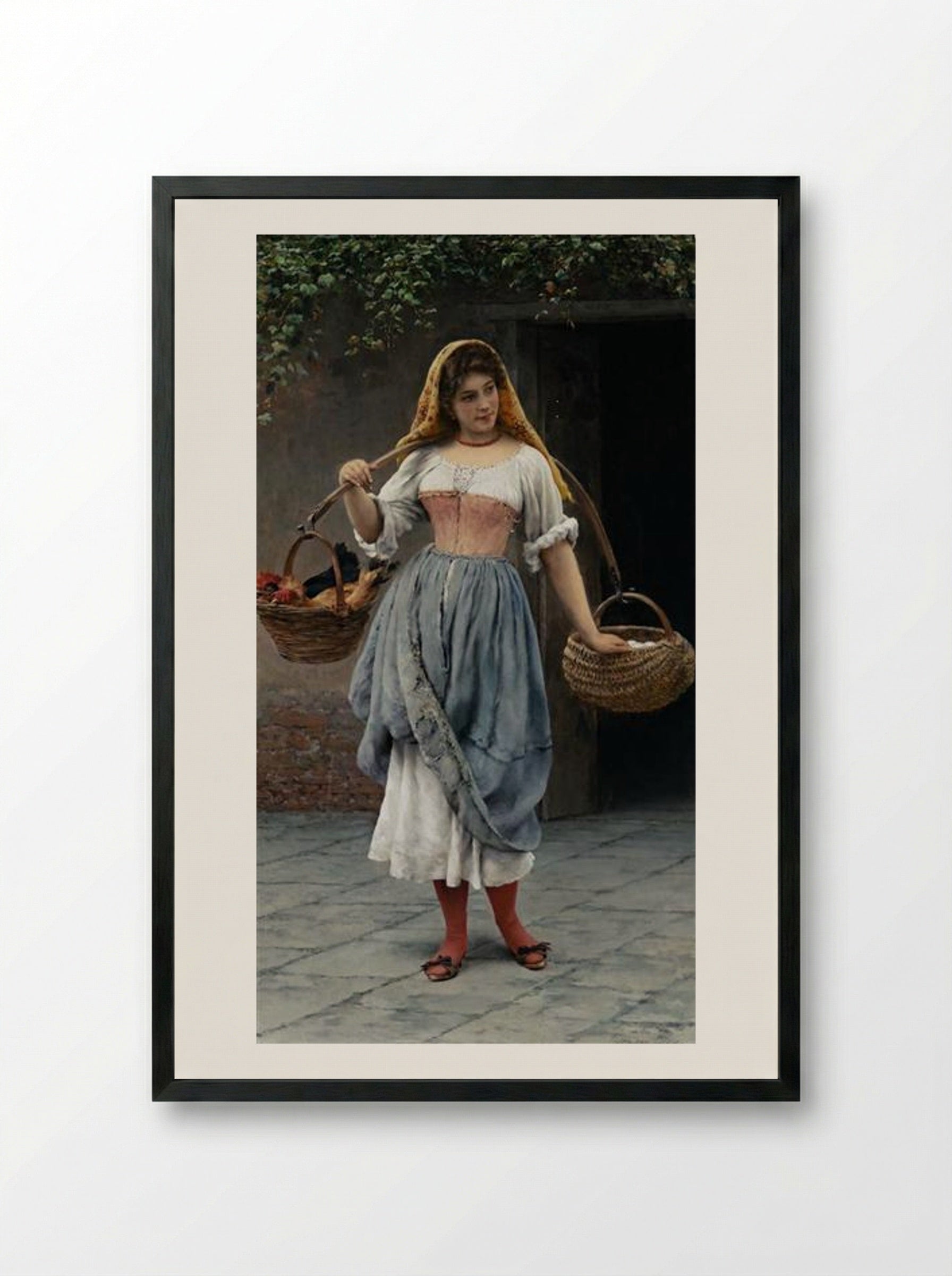 Which Came First - Eugene de Blaas - Framed Print Black