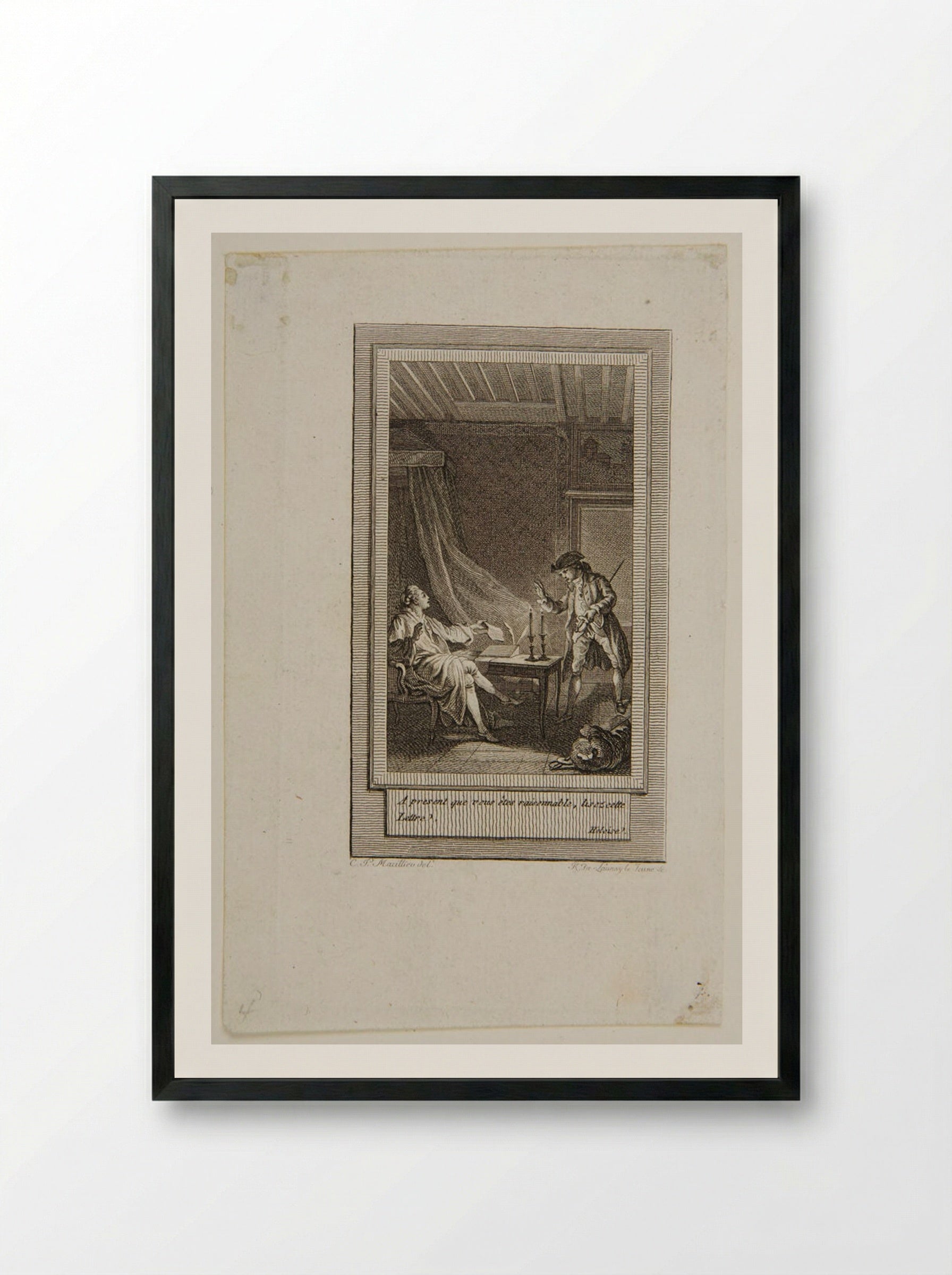 While you are in your right mind, read this letter - Robert Delaunay - Framed Print Black