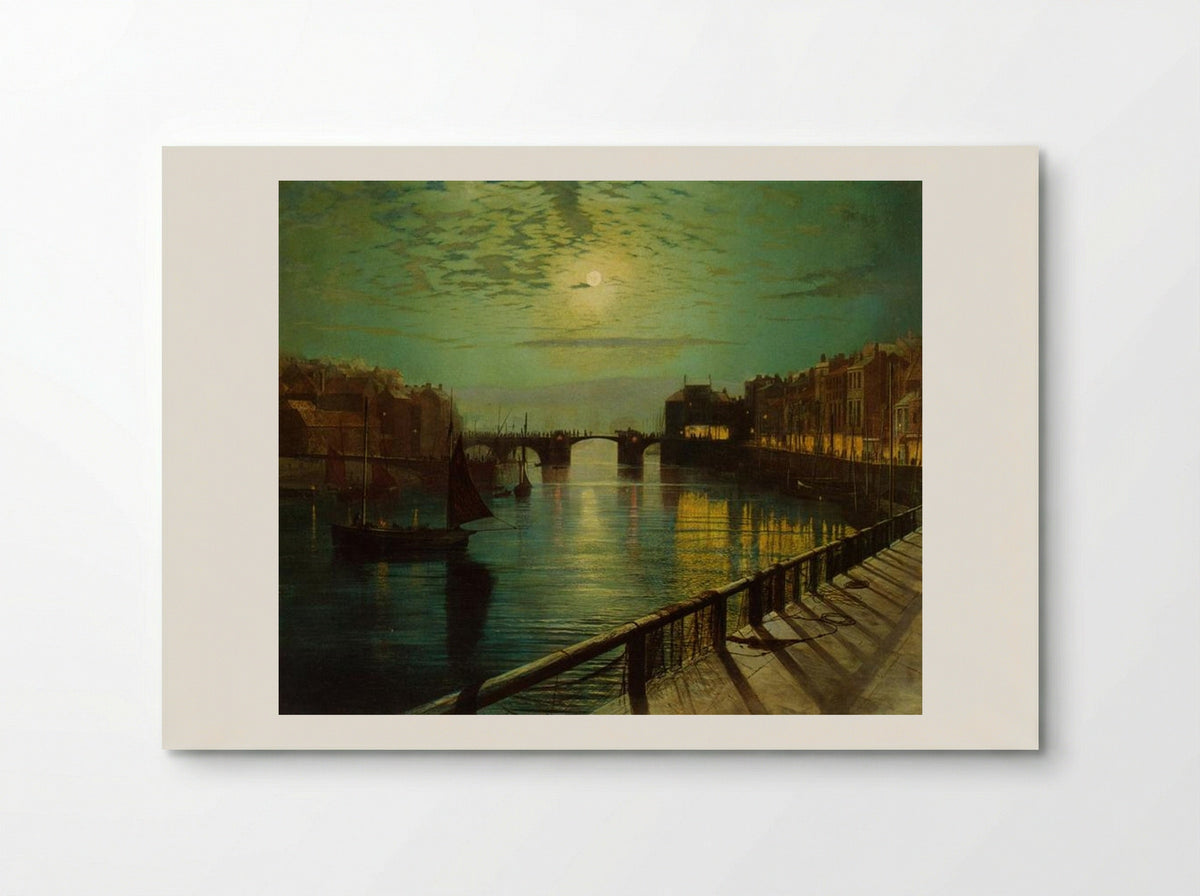 Whitby Harbor by Moonlight - John Atkinson Grimshaw - Poster