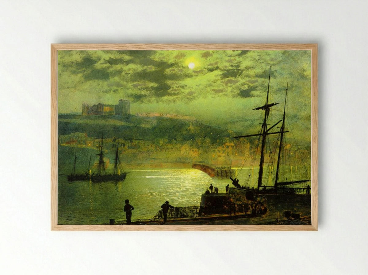 Whitby from Scotch Head - John Atkinson Grimshaw - Framed Print Wood