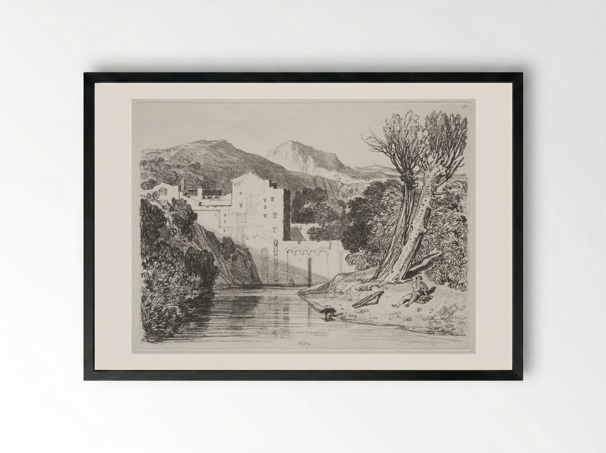 Whitby - John Sell Cotman - Framed Print Black