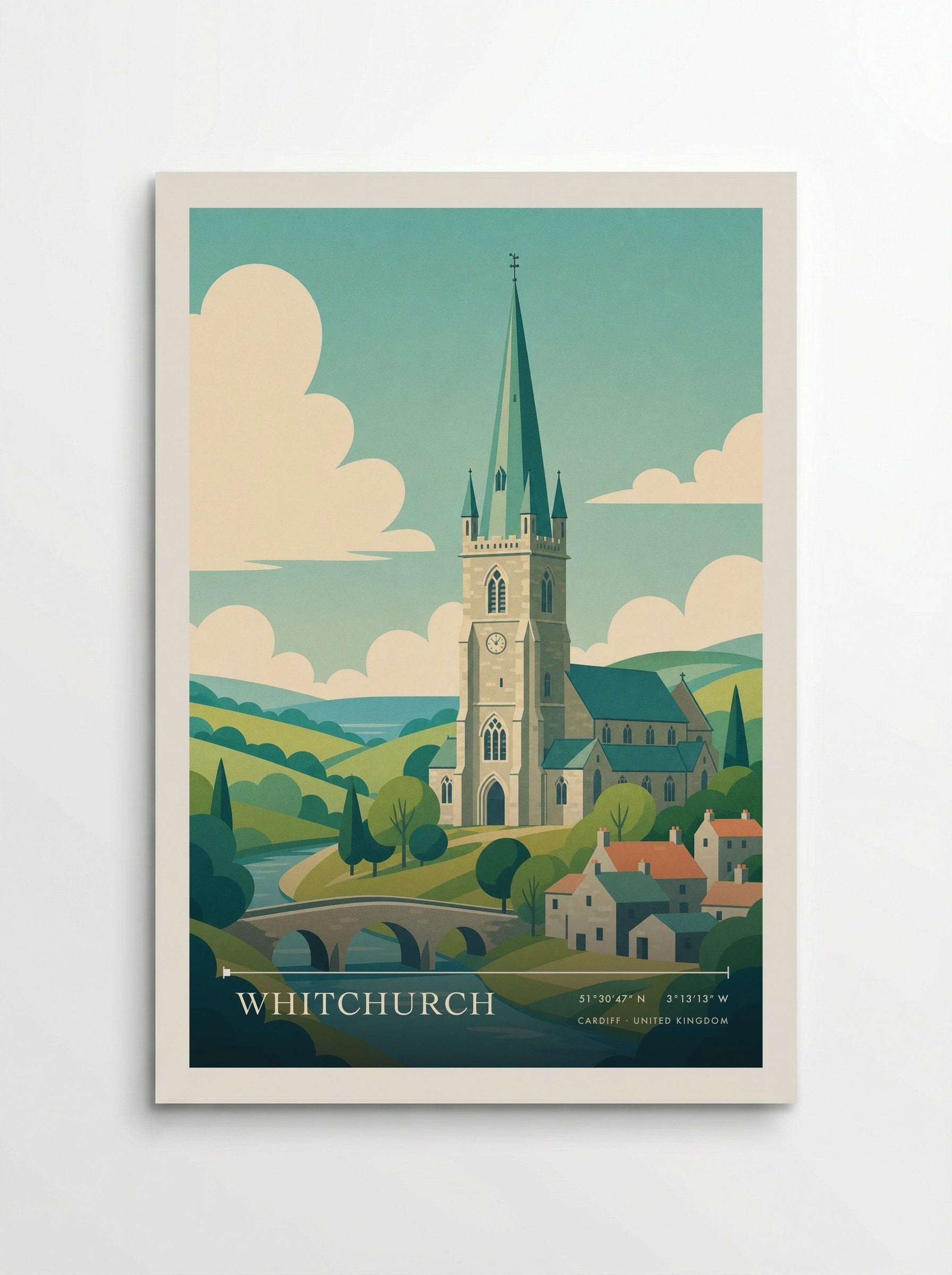 Whitchurch Cardiff United Kingdom Travel Poster - Poster