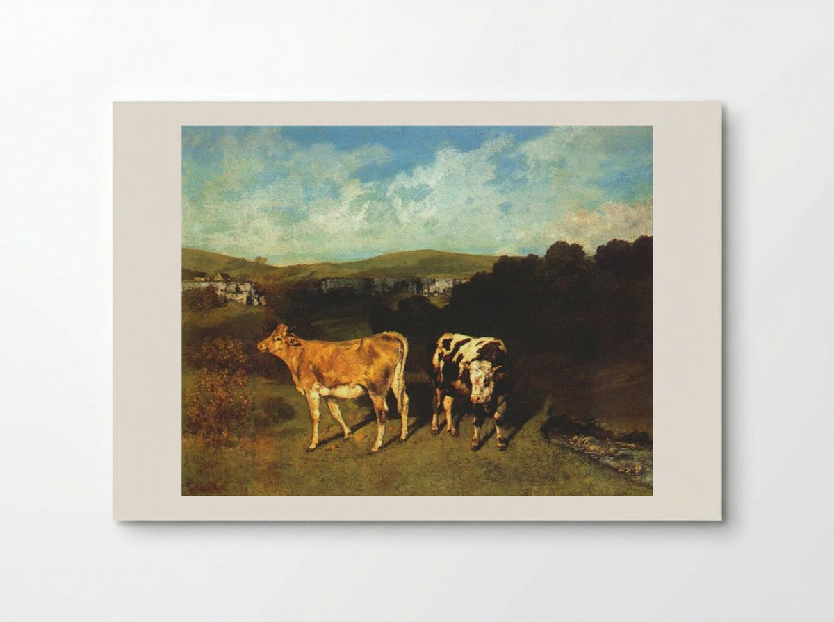 White Bull and Blond Heifer - Gustave Courbet - Poster