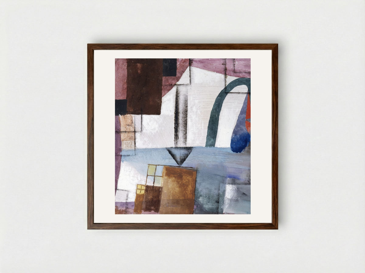 White Easter II - Paul Klee - Framed Print Dark Wood