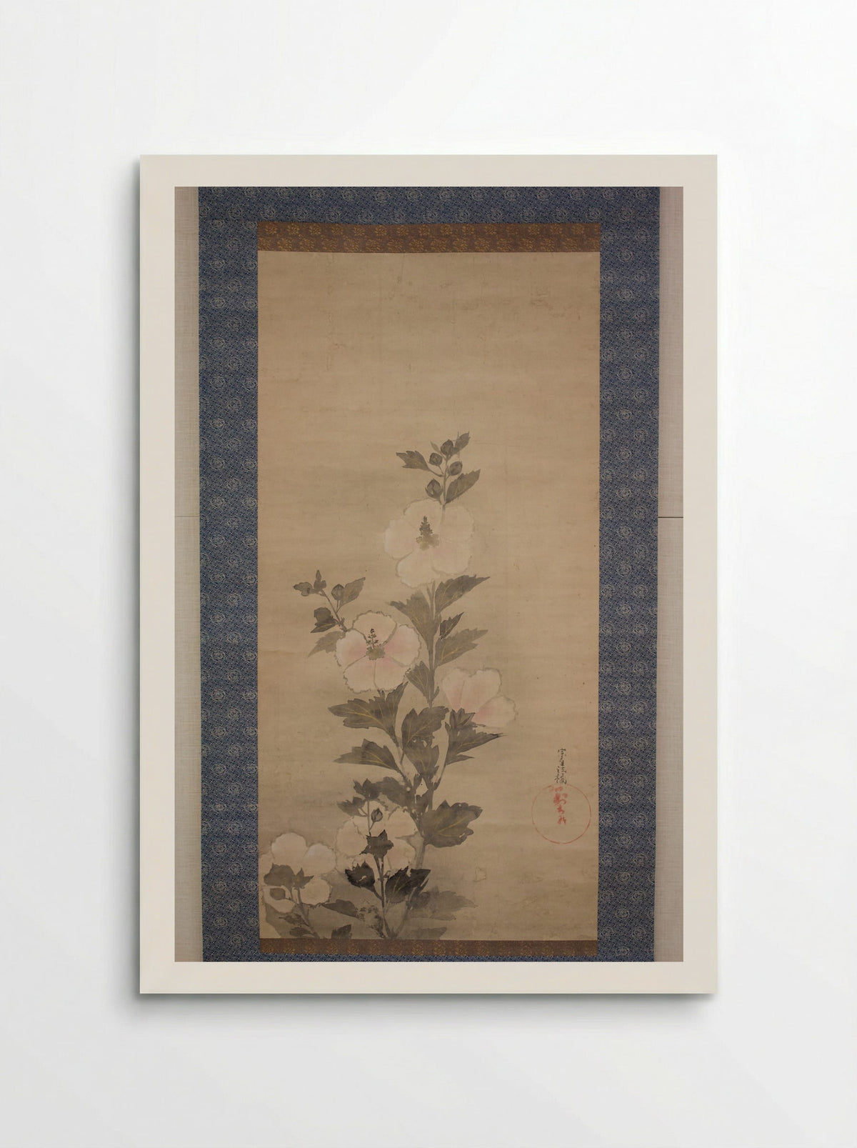 White Hollyhocks - Tawaraya Sōtatsu - Poster