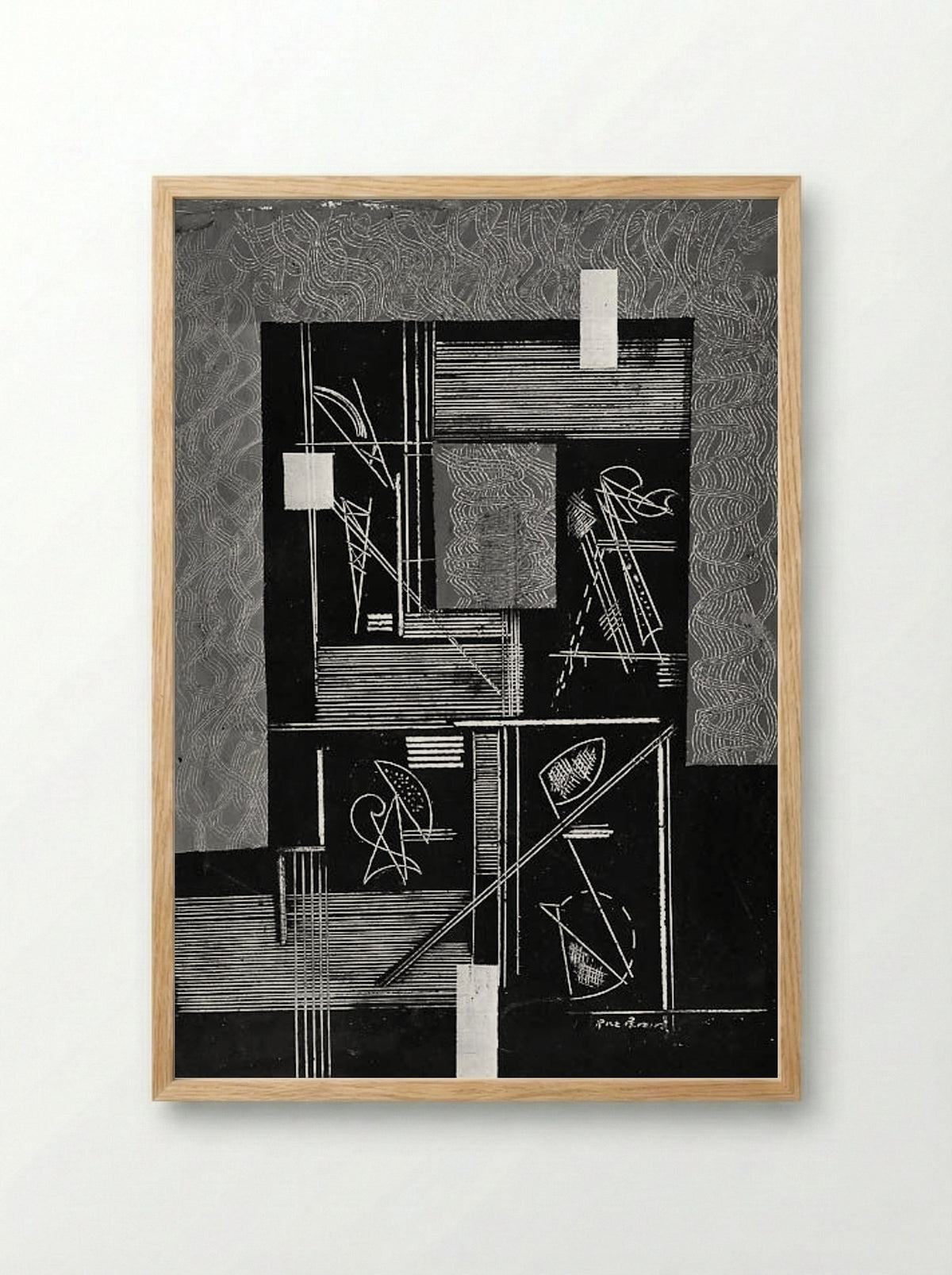 White Lines - Irene Rice Pereira - Framed Print Wood