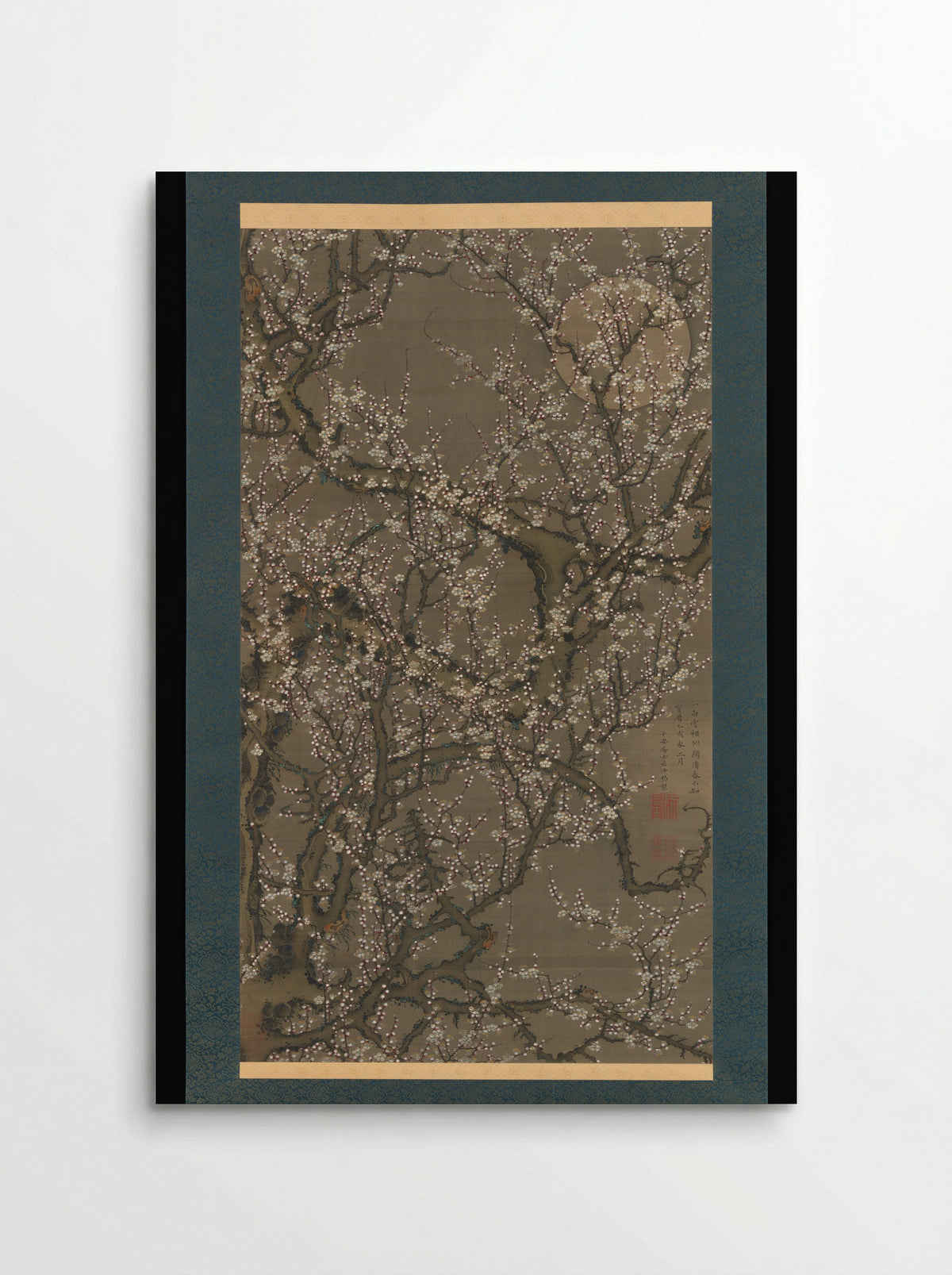 White Plum Blossoms and Moon - Itō Jakuchū - Poster