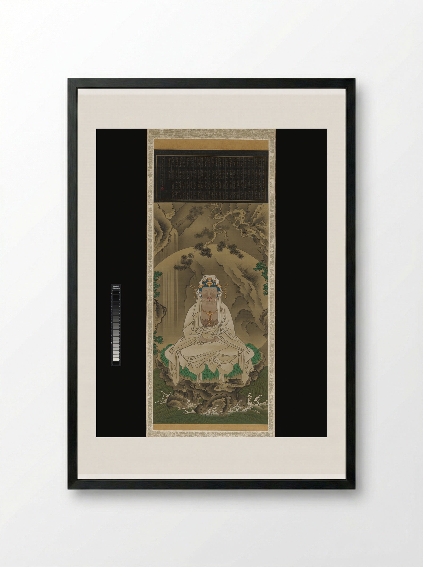 White-Robed Kannon - Sakai Hōitsu - Framed Print Black