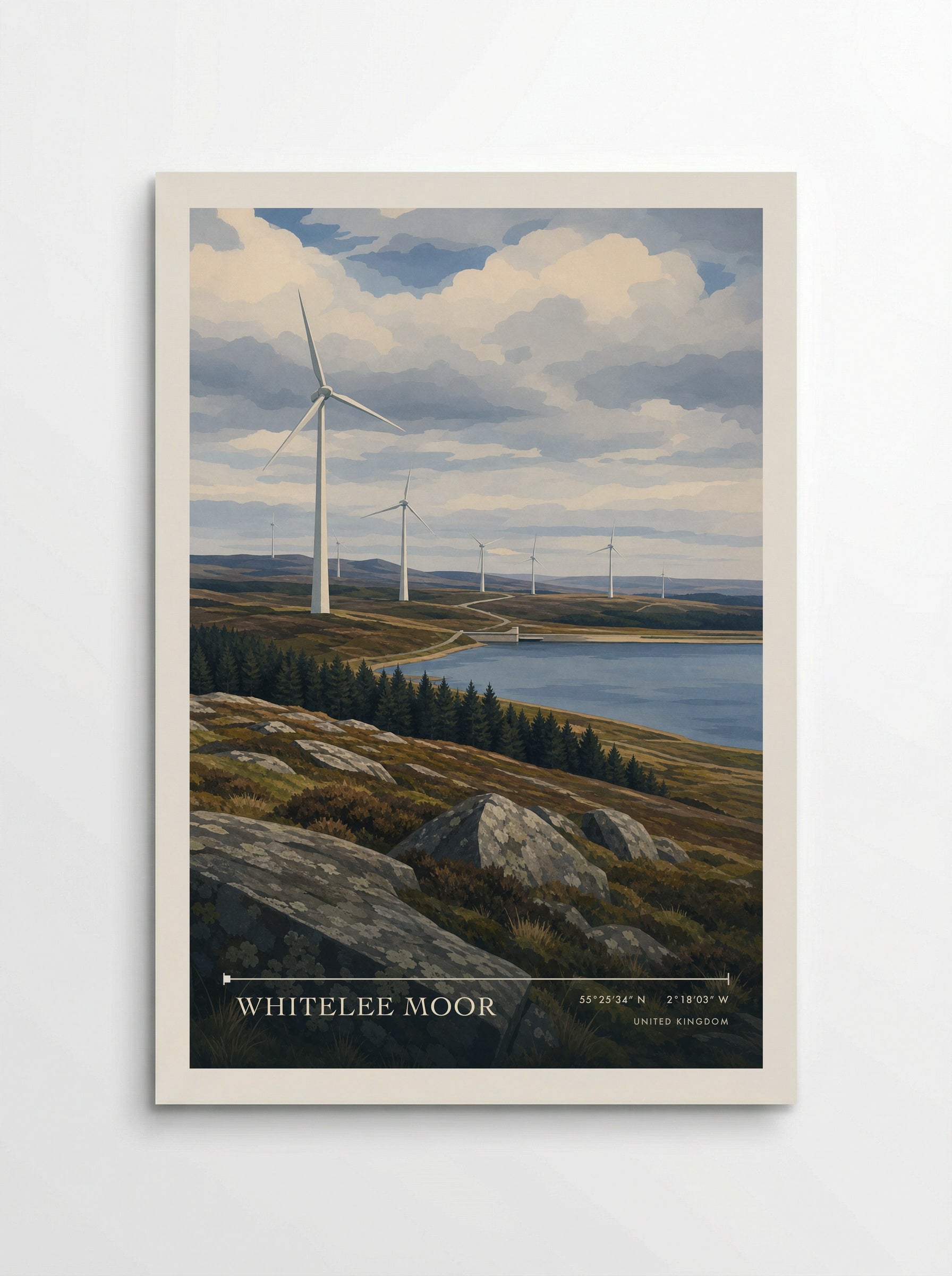 Whitelee Moor United Kingdom Travel Poster - Poster