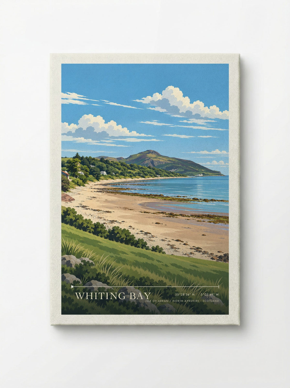 Whiting Bay, Isle of Arran / North Ayrshire | Travel Poster - Canvas