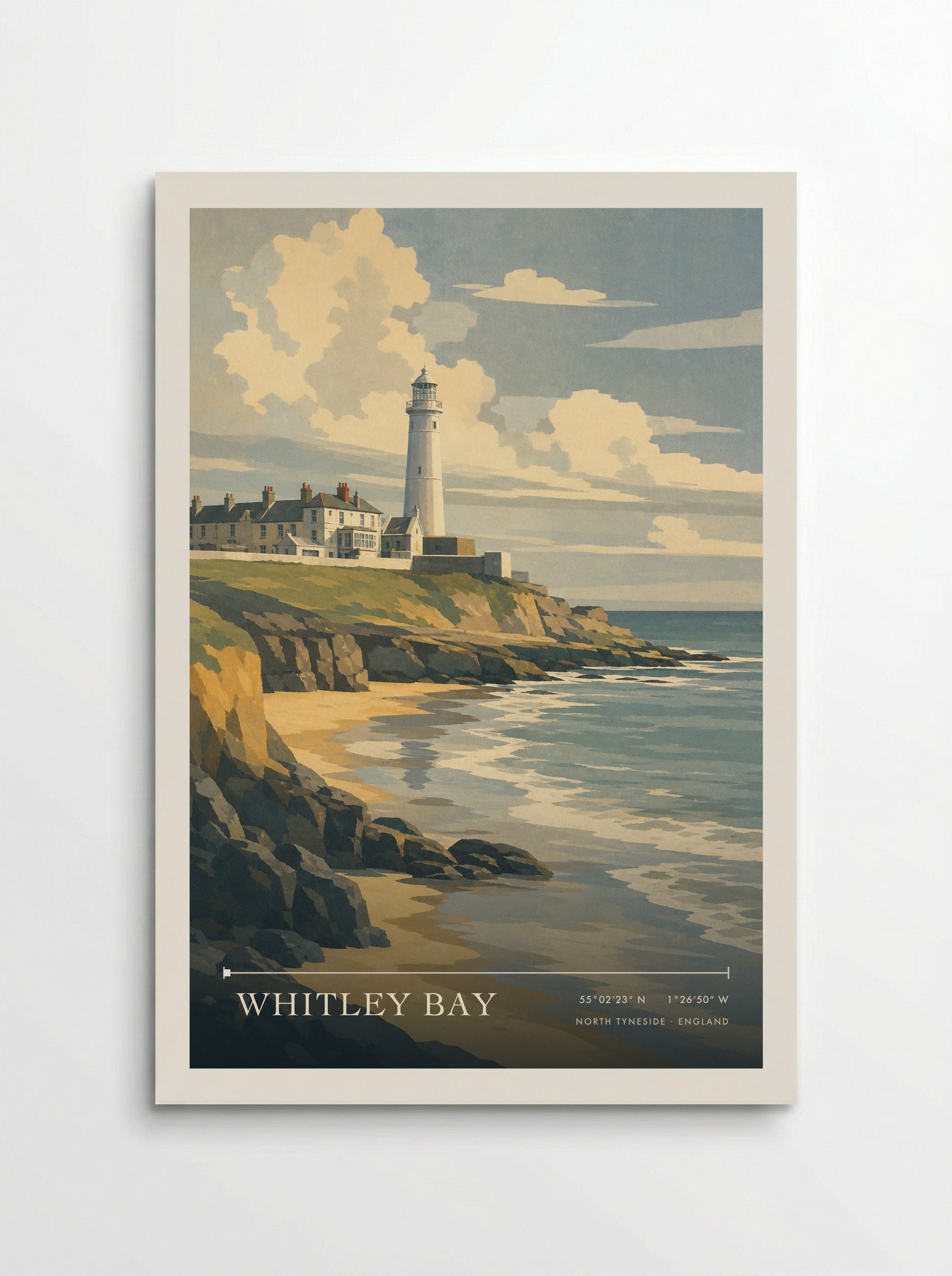 Whitley Bay North Tyneside England Travel Poster - Poster