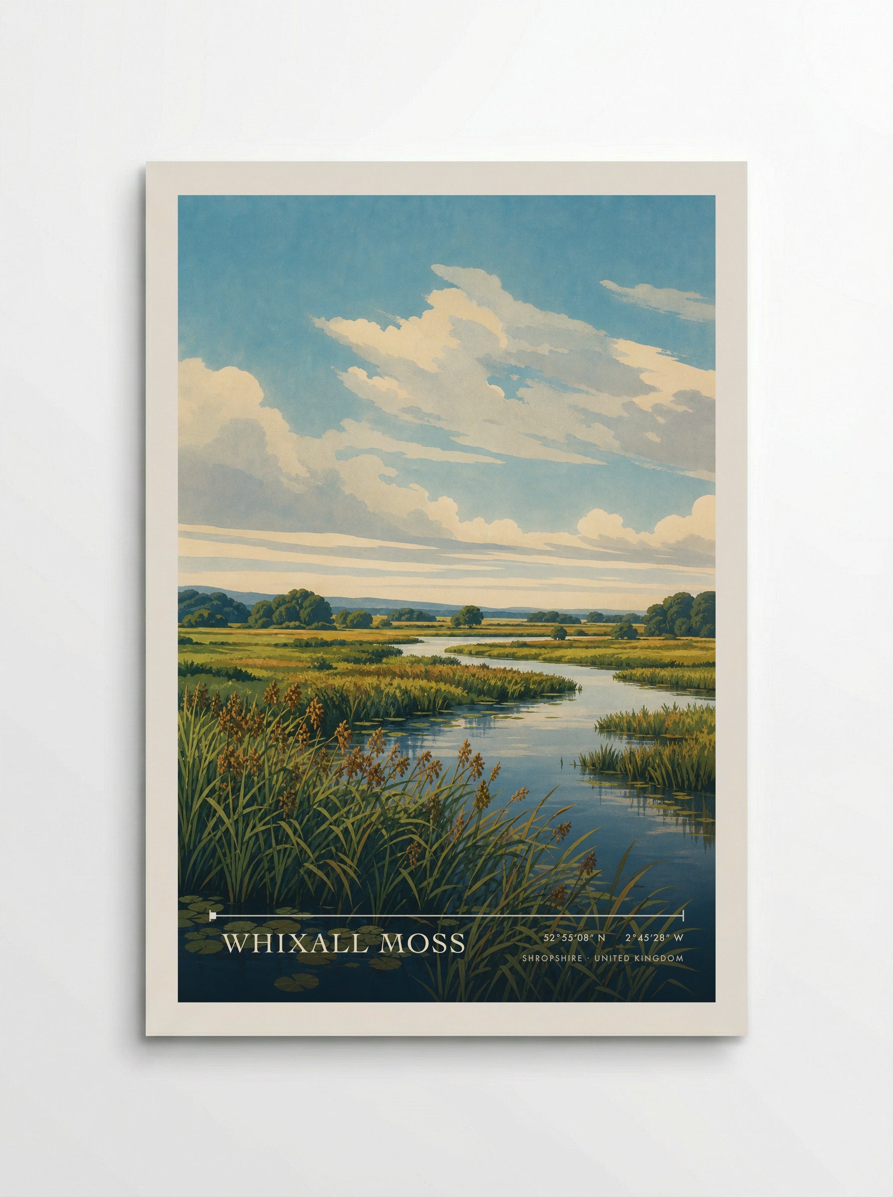 Whixall Moss Shropshire United Kingdom Travel Poster - Poster