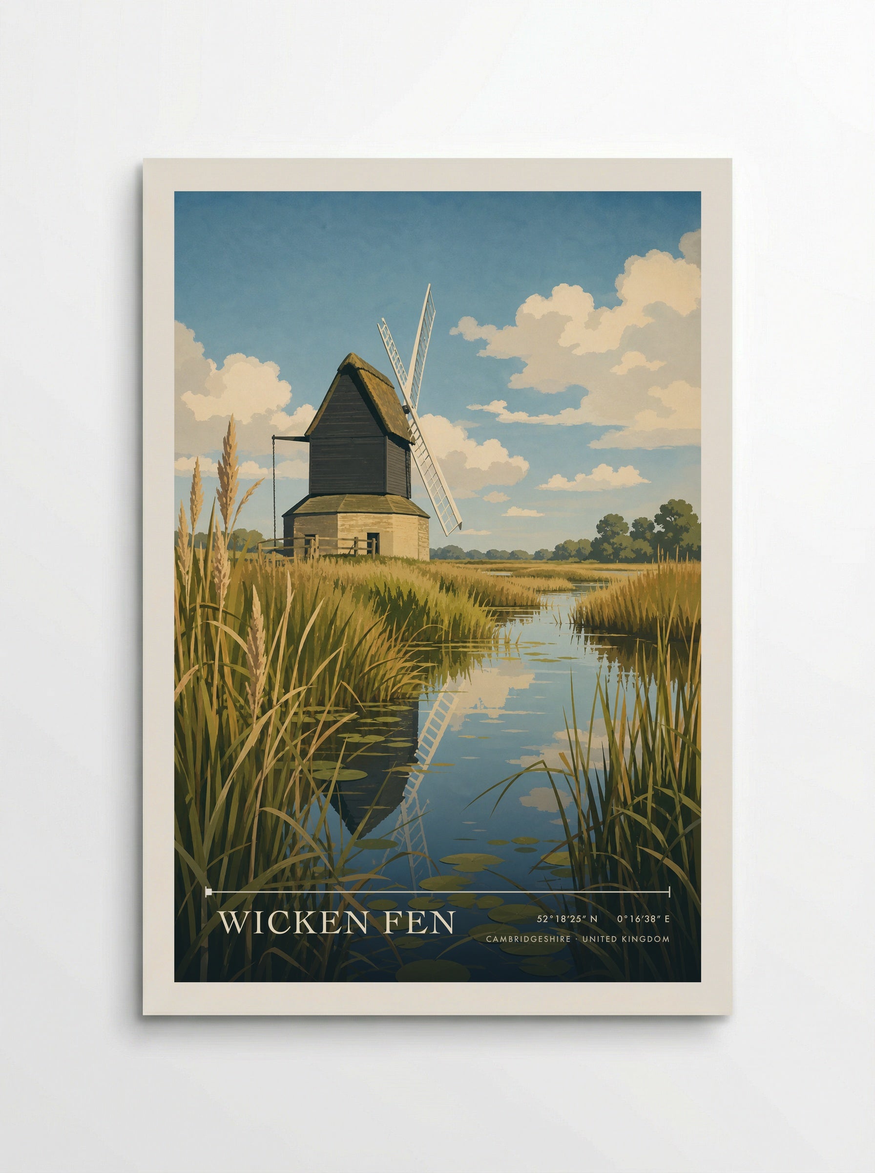 Wicken Fen Cambridgeshire United Kingdom Travel Poster - Poster