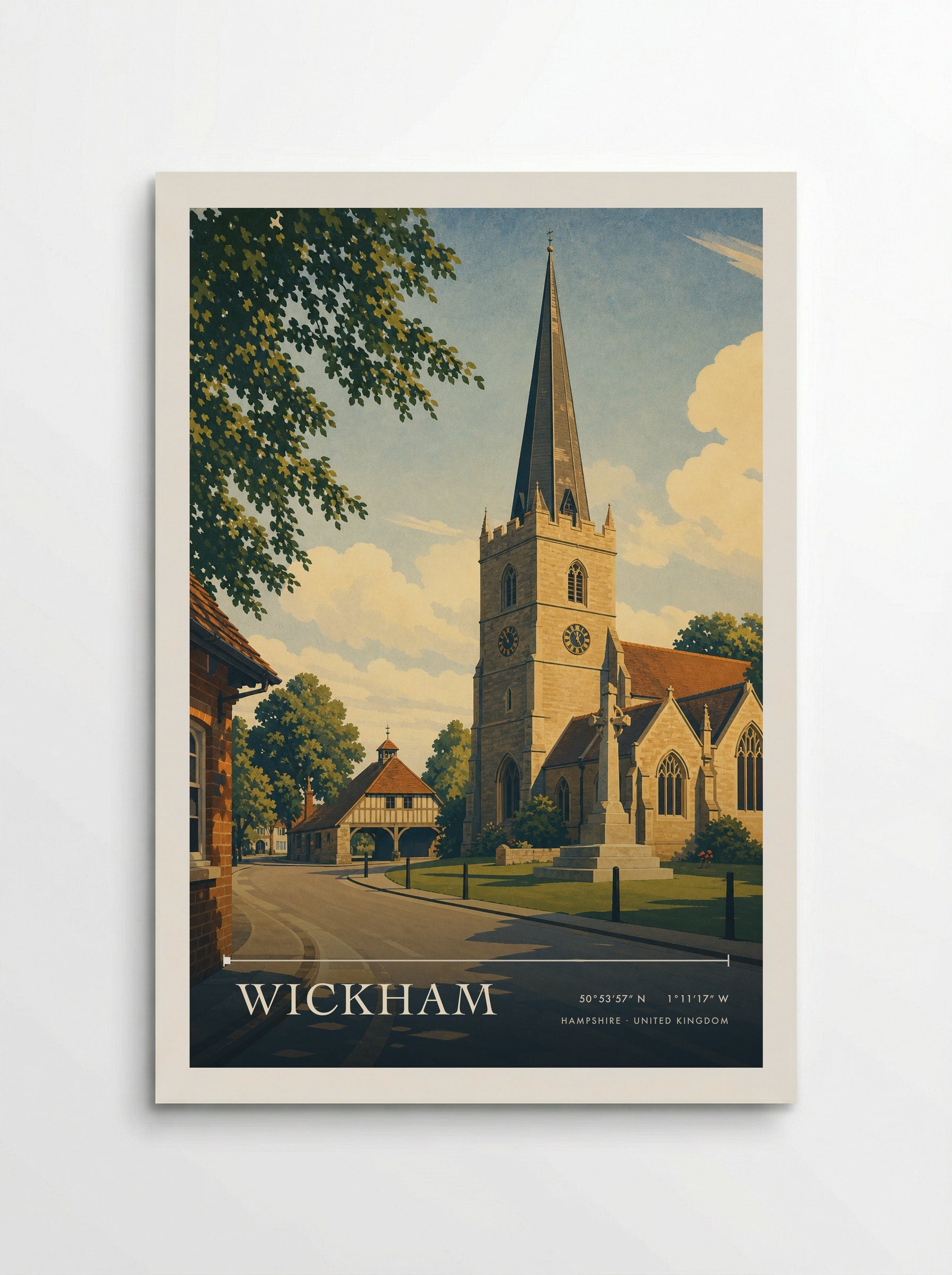 Wickham Hampshire United Kingdom Travel Poster - Poster
